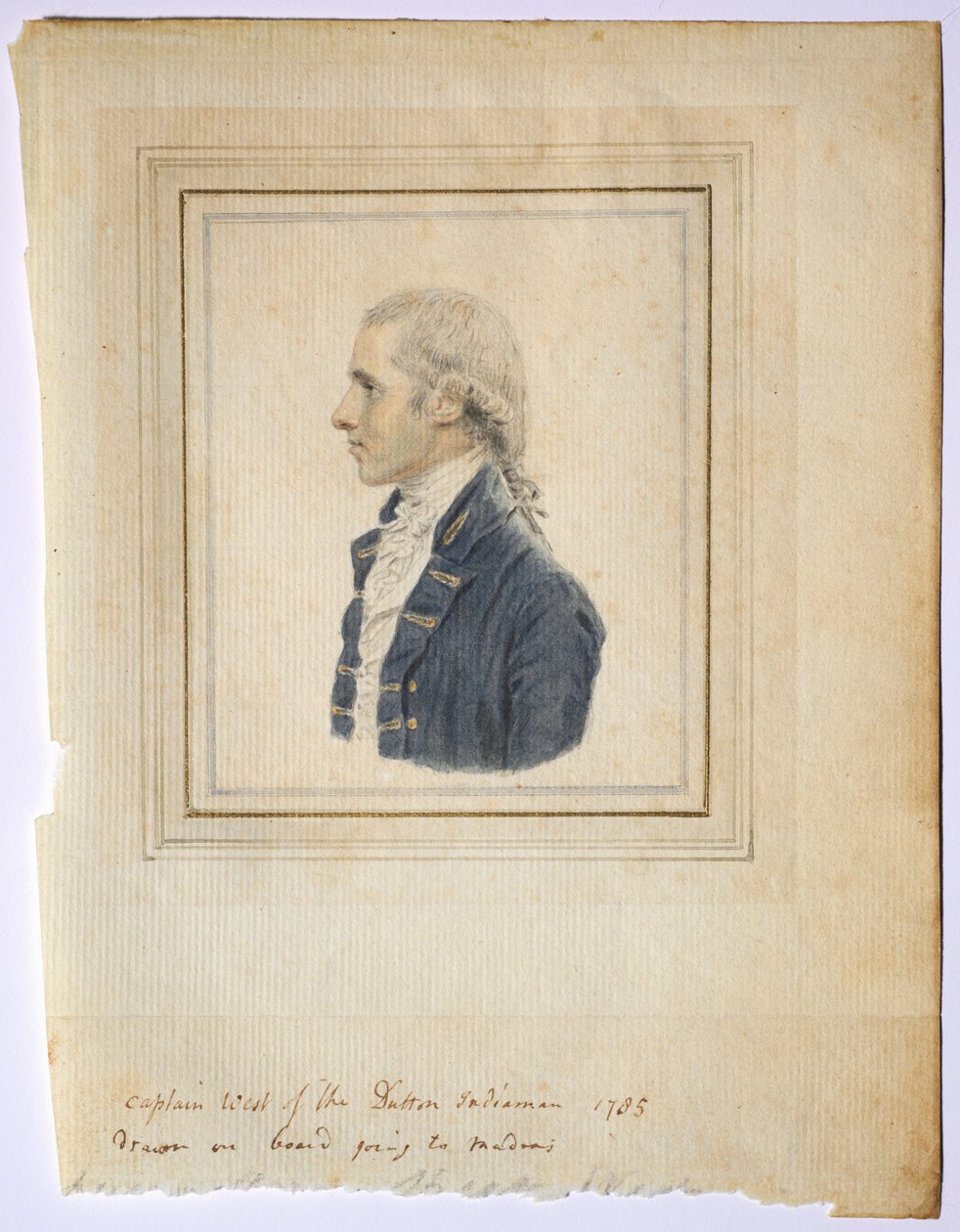 Portret sir kapitana Westa z Dutton Indiaman, 1785. autorstwa John I. smart