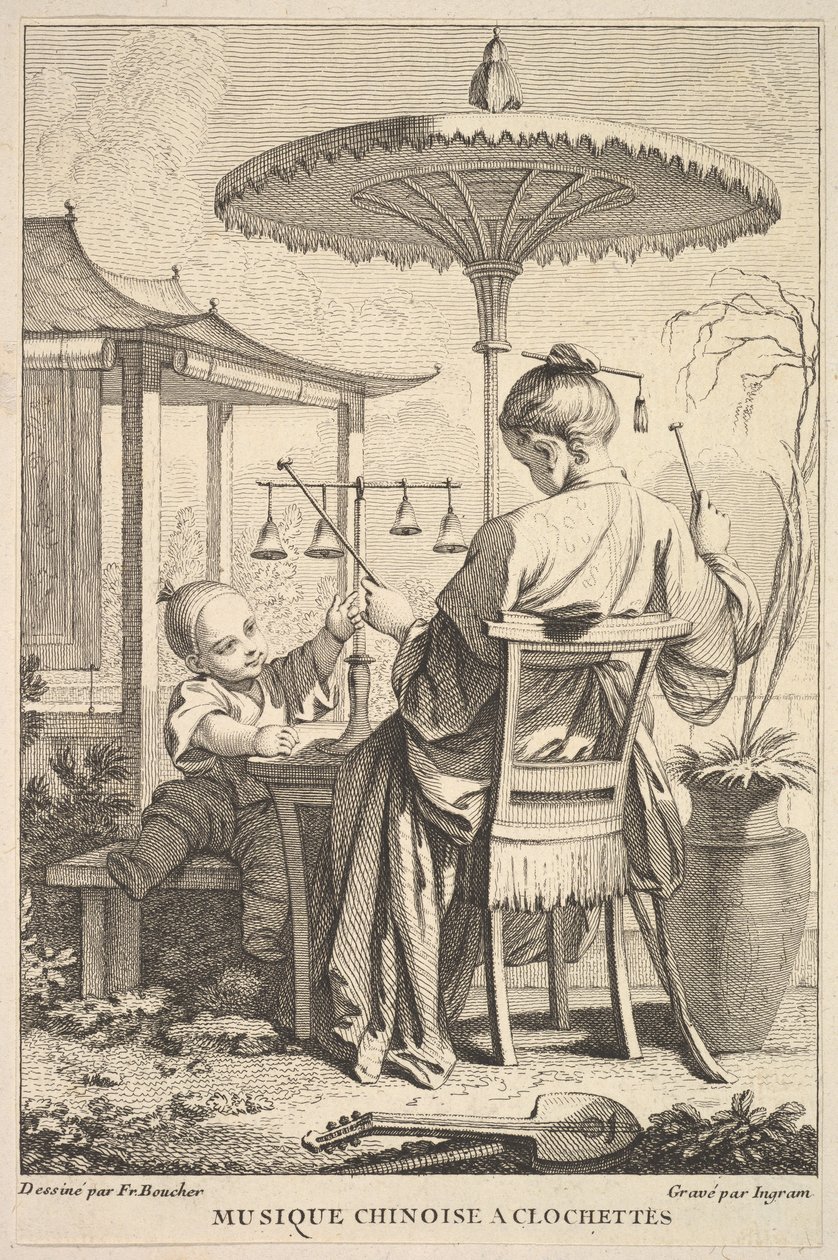Chińska muzyka dzwonkowa, 1741-63. autorstwa John Ingram