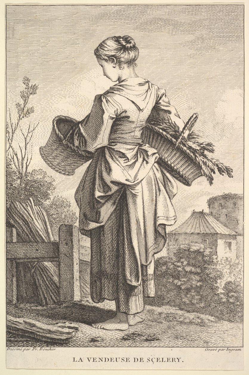 Sprzedawca selera, 1741-63. autorstwa John Ingram