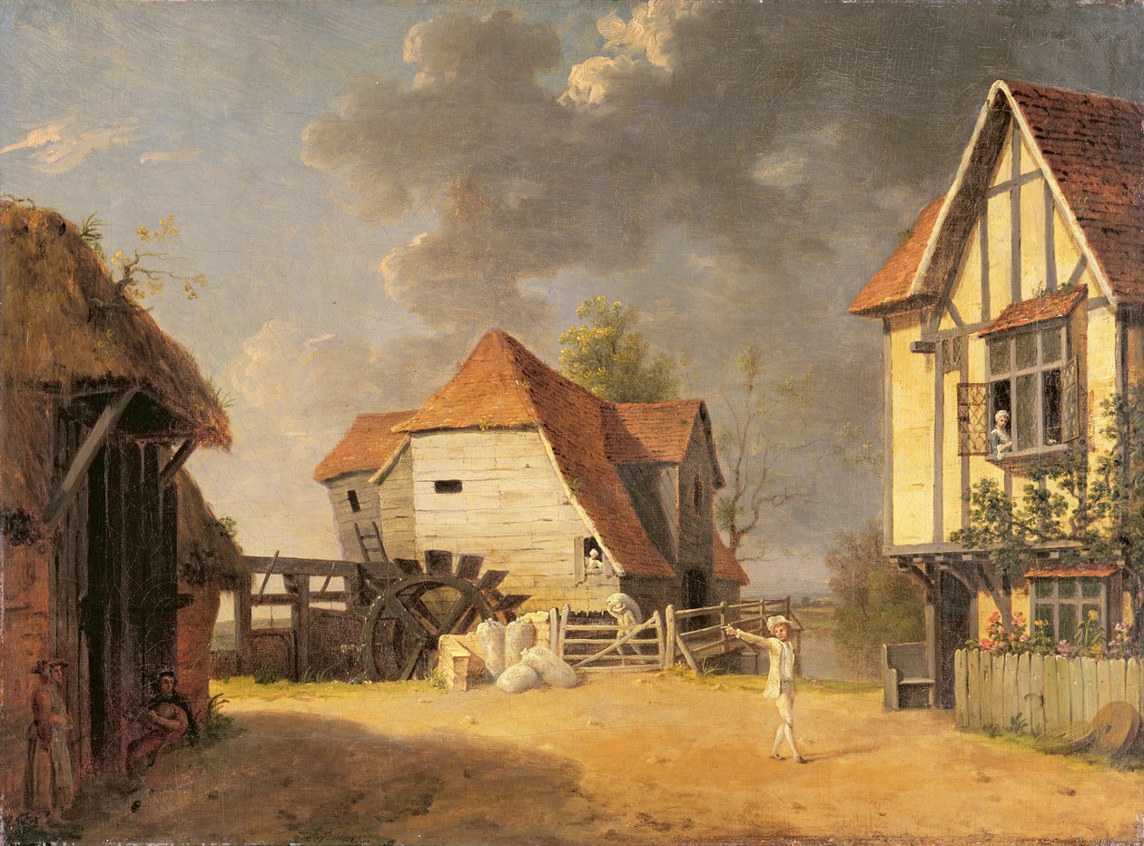 Scena z „Pokojówki z młyna” autorstwa John Inigo Richards