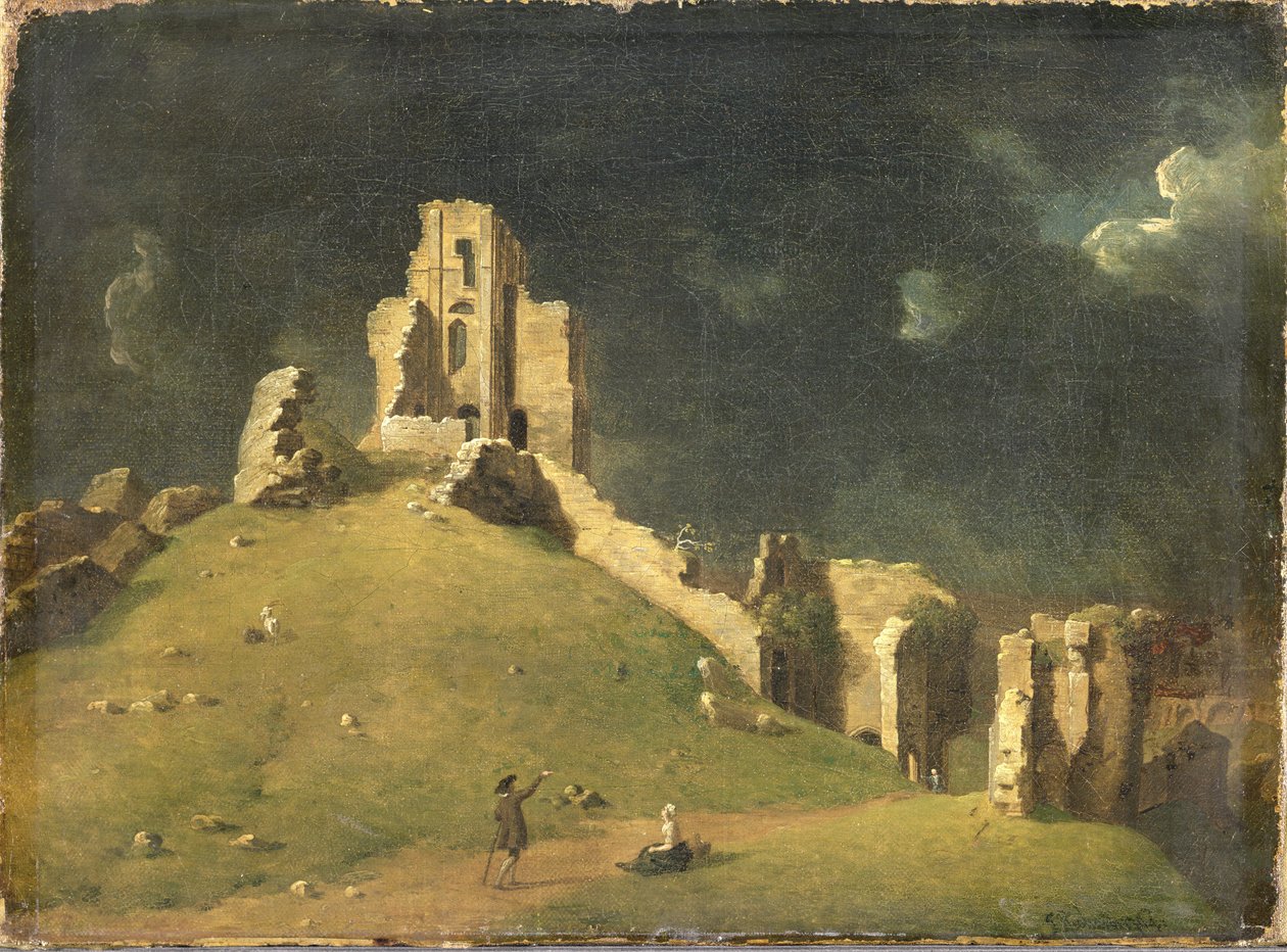Zamek Corfe, Dorset autorstwa John Inigo Richards