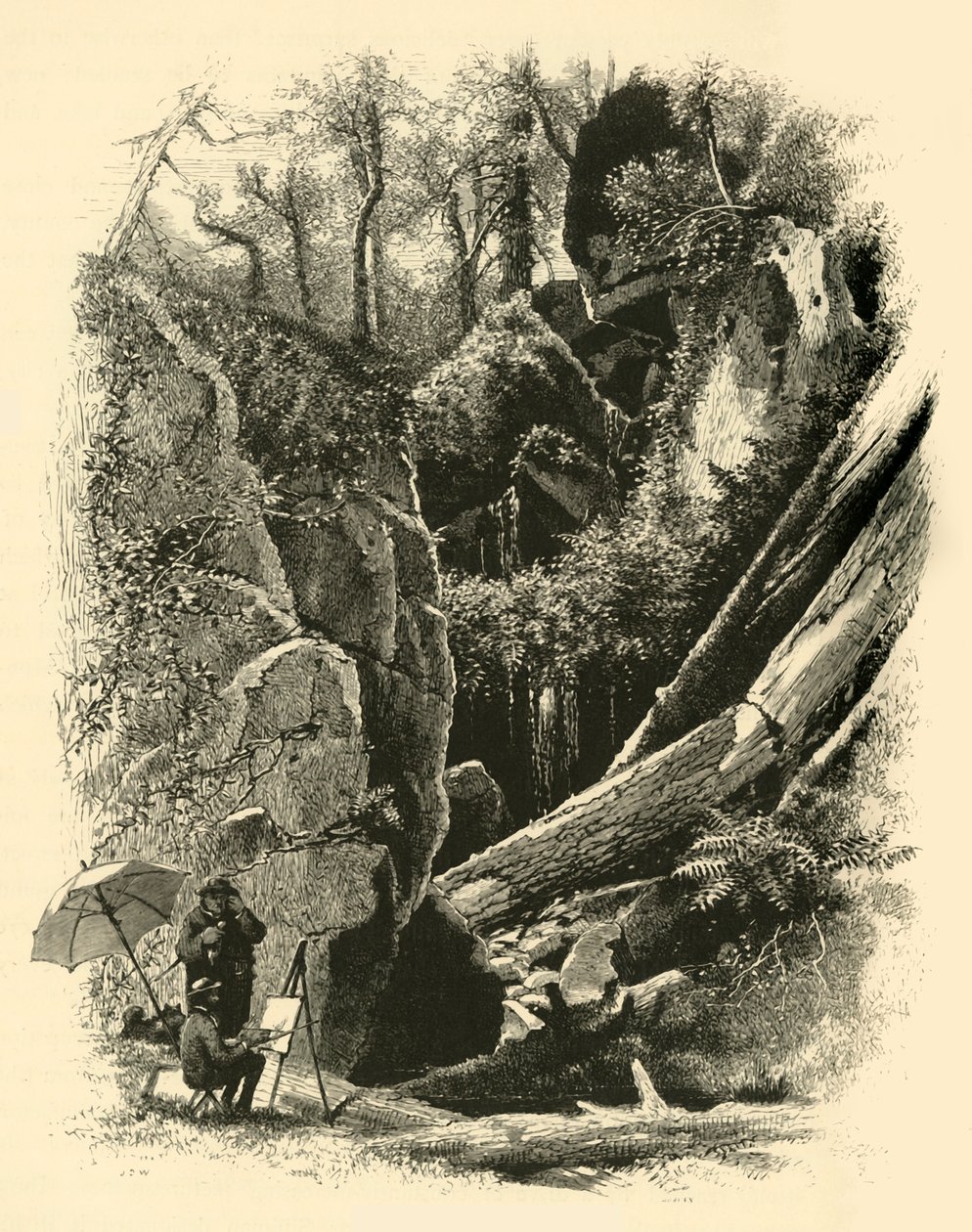 „Ice Glen, Stockbridge”, 1874. autorstwa John J. Harley