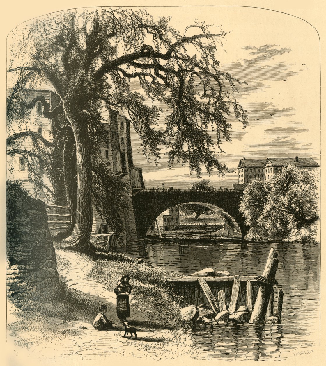 „Most Main-Street, Hartford”, 1874. autorstwa John J. Harley