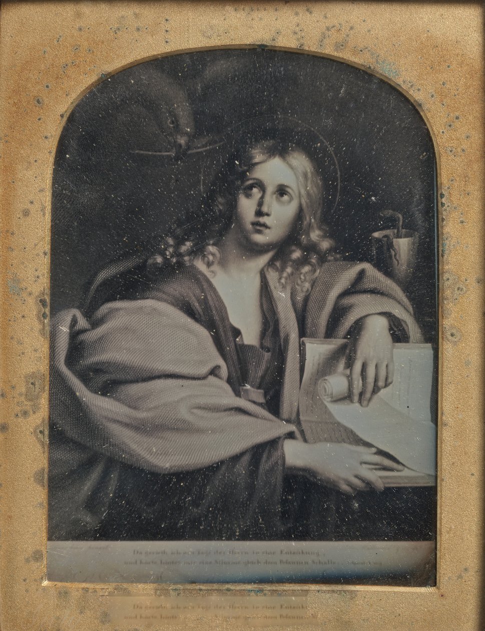 Kopia obrazu św. Jana Ewangelisty autorstwa Domenichino, 1846-52. autorstwa John Jabez Edwin Mayall