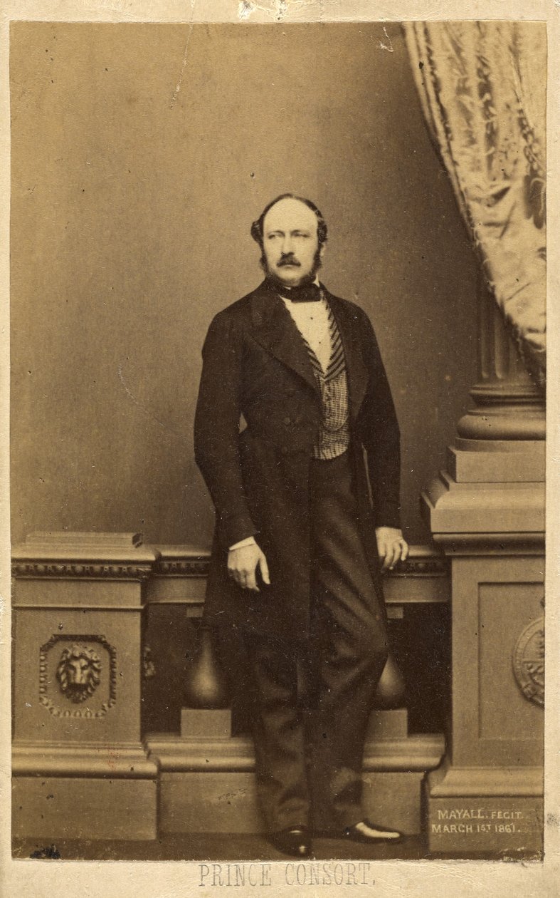Książę małżonek. [Franciszek Karol August Emmanuel Albert, książę Saksonii-Coburg-Gotha]. autorstwa John Jabez Edwin Mayall