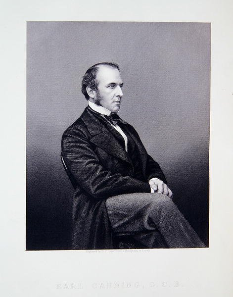 Earl Canning, z „Galeria portretów w salonie wybitnych osobistości” autorstwa John Jabez Edwin Paisley (after) Mayall