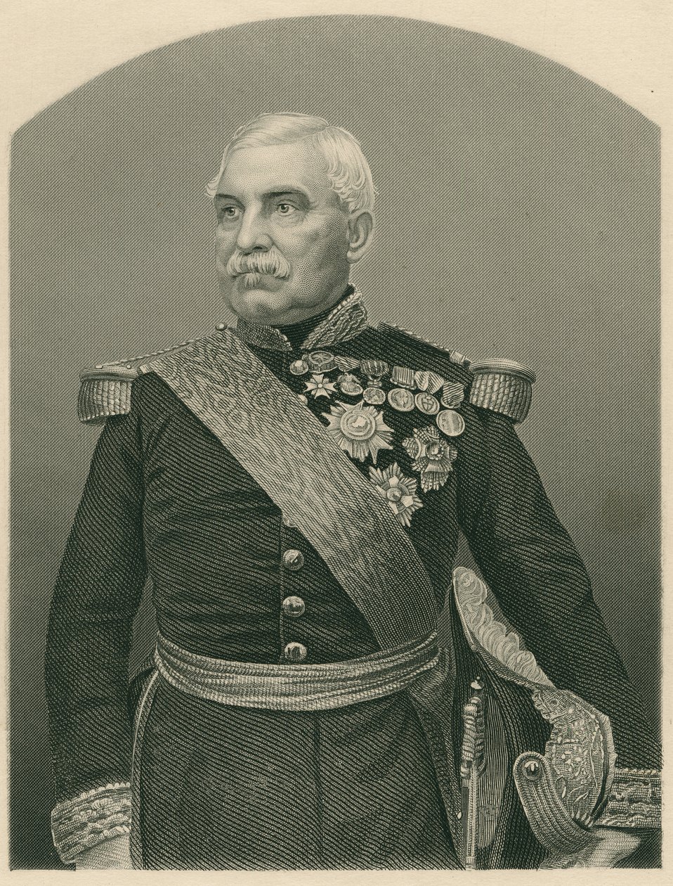 Amable Jean Jacques Pelissier (1794-1864) książę Malakoff autorstwa John Jabez Edwin Paisley Mayall