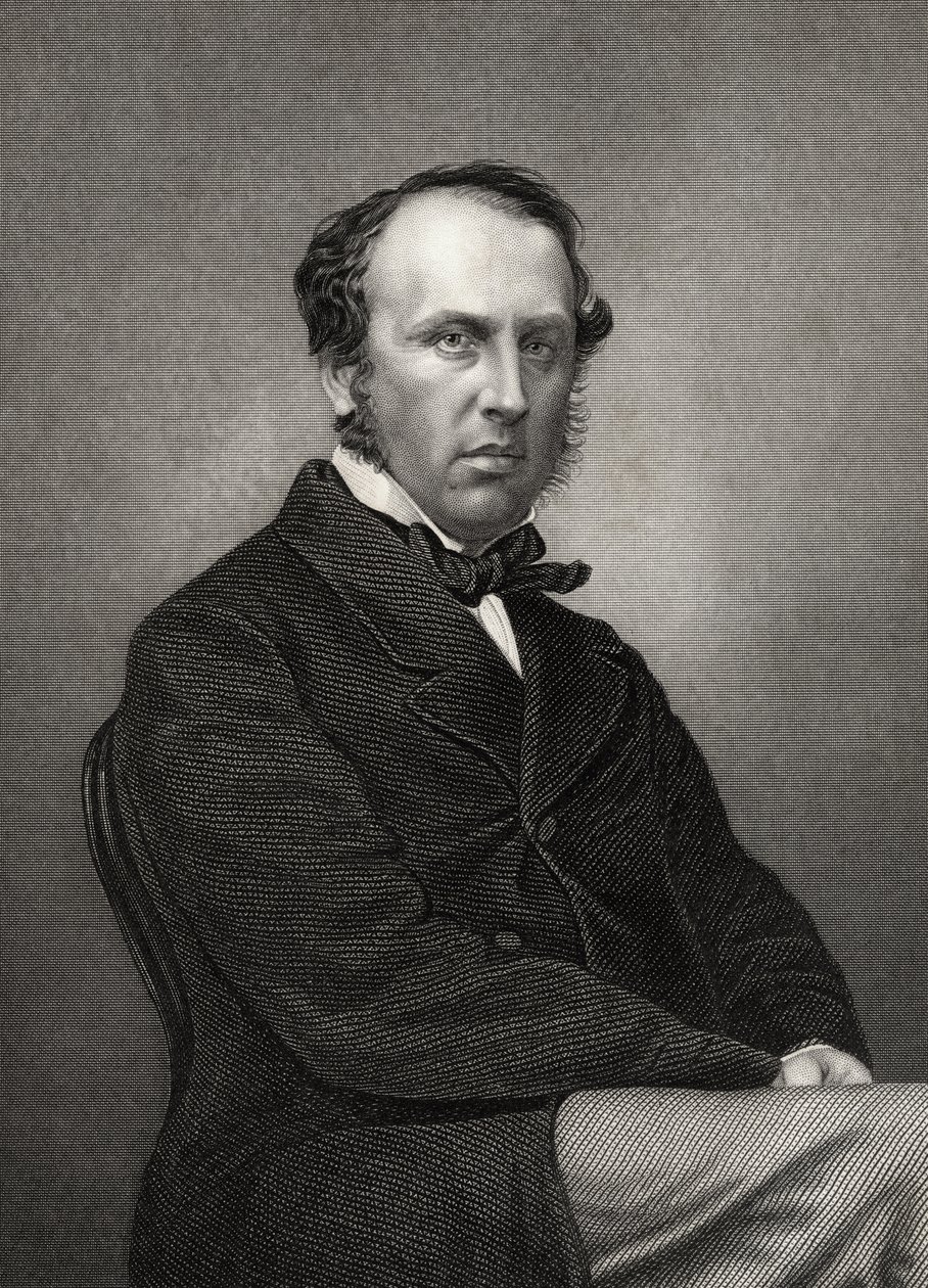 Charles John Canning, 1. hrabia Canning, grawerowane przez D.J. Funt z fotografii, z „Historii buntu indyjskiego”, opublikowanej w 1858 r. autorstwa John Jabez Edwin Paisley Mayall
