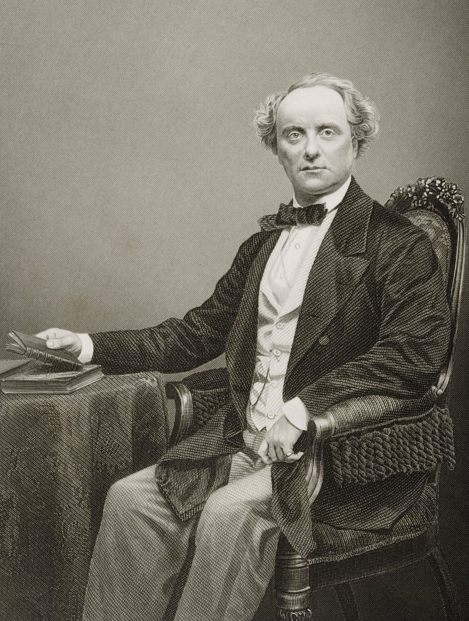 Charles John Kean (1811-68), ryty przez D.J. Pound z fotografii, z „The Drawing-Room of Eminent Personages, Volume 2”, wydanej w Londynie, 1860 autorstwa John Jabez Edwin Paisley Mayall