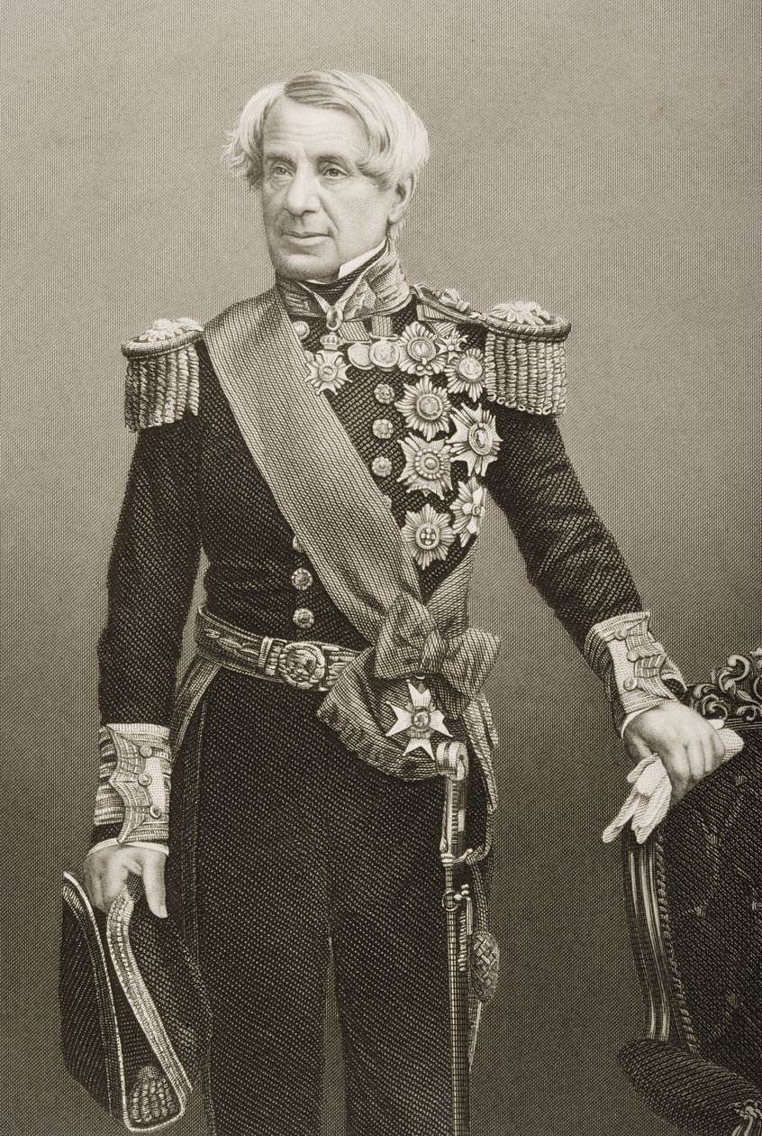 Edmund Lyons (1790-1858) grawerowane przez D.J. Pound z fotografii, z „The Drawing-Room of Eminent Personages, Volume 2”, wydanej w Londynie, 1860 autorstwa John Jabez Edwin Paisley Mayall