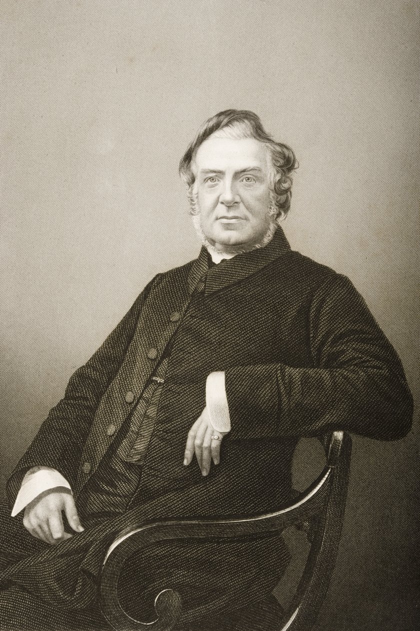 Hugh Stowell (1799-1845) wyryty przez D.J. Pounda z fotografii, z "The Drawing-Room of Eminent Personages, Volume 2", wydanej w Londynie, 1860 r. autorstwa John Jabez Edwin Paisley Mayall
