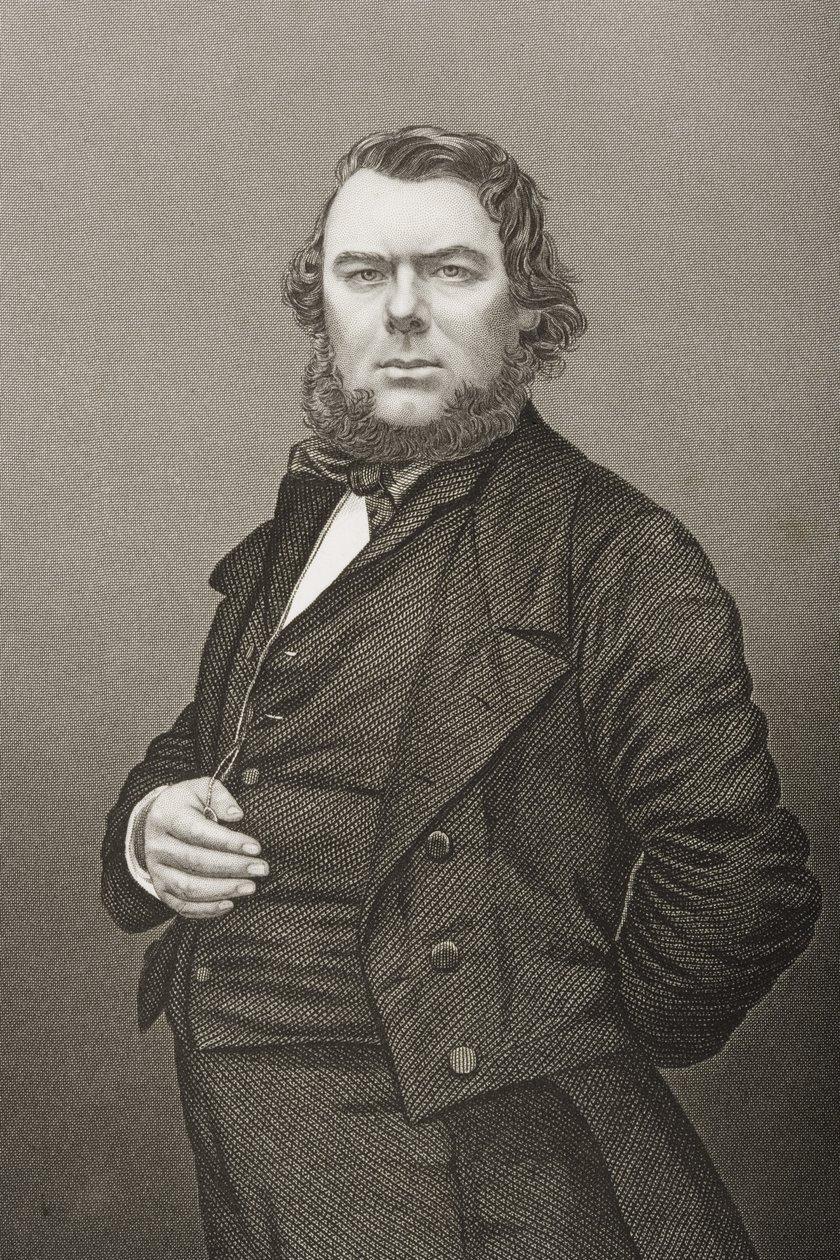 Hugh Stowell Brown (1823-86) grawerowane przez D.J. Pound z fotografii, z „The Drawing-Room of Eminent Personages, Volume 2”, wydanej w Londynie, 1860 autorstwa John Jabez Edwin Paisley Mayall