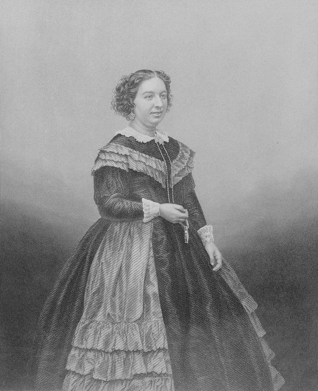 Miss Louisa Pyne, z „Galeria Portretów Salonowych Wybitnych Osobistości”, 1861 (stalowa grawerunek) autorstwa John Jabez Edwin Paisley Mayall