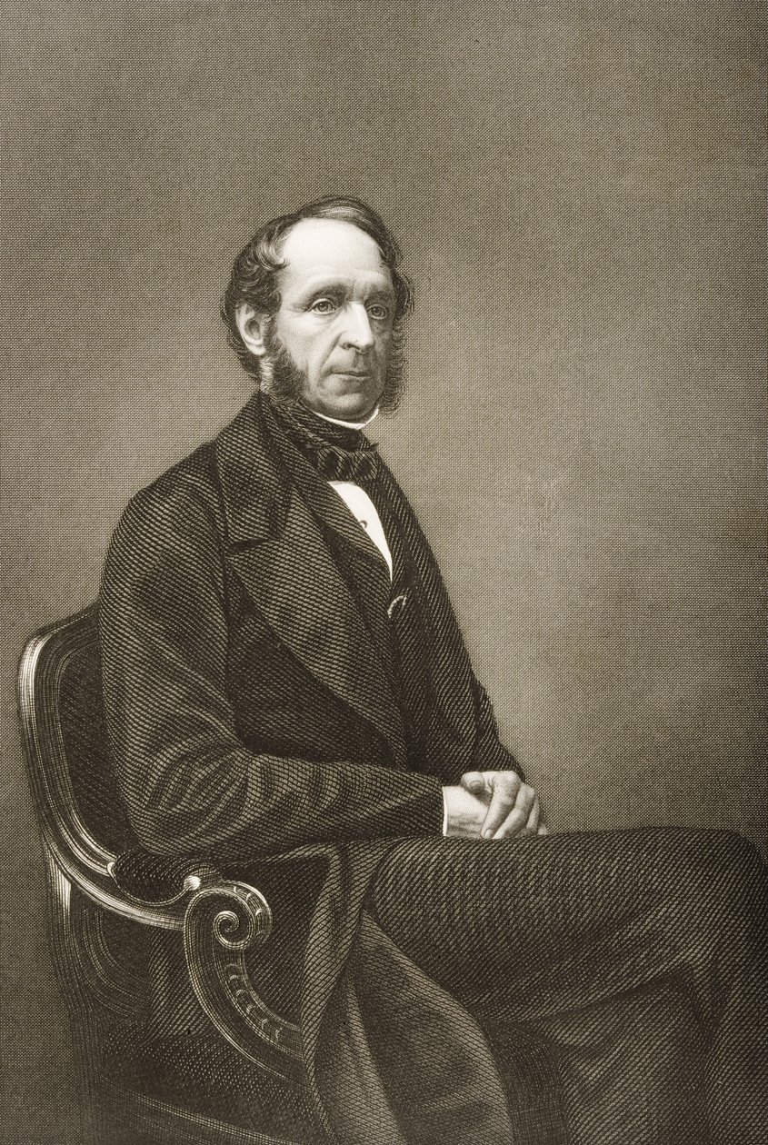 Robert Grosvenor (1801-93) grawerowany przez D.J. Pound z fotografii, z „The Drawing-Room of Eminent Personages, Volume 2”, wydanej w Londynie, 1860 autorstwa John Jabez Edwin Paisley Mayall
