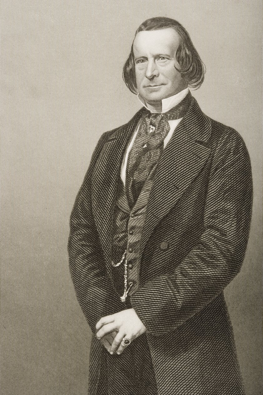 Samuel Phelps (1804-78) rytowany przez D.J. Pound z fotografii, z „The Drawing-Room of Eminent Personages, Volume 2”, wydanej w Londynie, 1860 autorstwa John Jabez Edwin Paisley Mayall