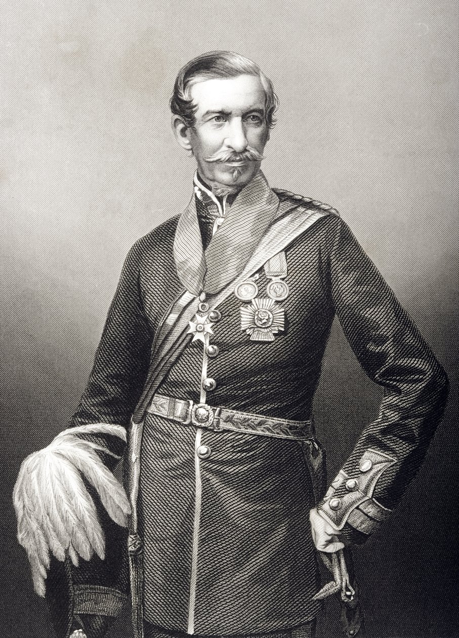 Sir Archdale Wilson (1803-74) grawerowany przez D.J. Pound z fotografii, z „The Drawing-Room of Eminent Personages, Volume 2”, wydanej w Londynie, 1860 autorstwa John Jabez Edwin Paisley Mayall
