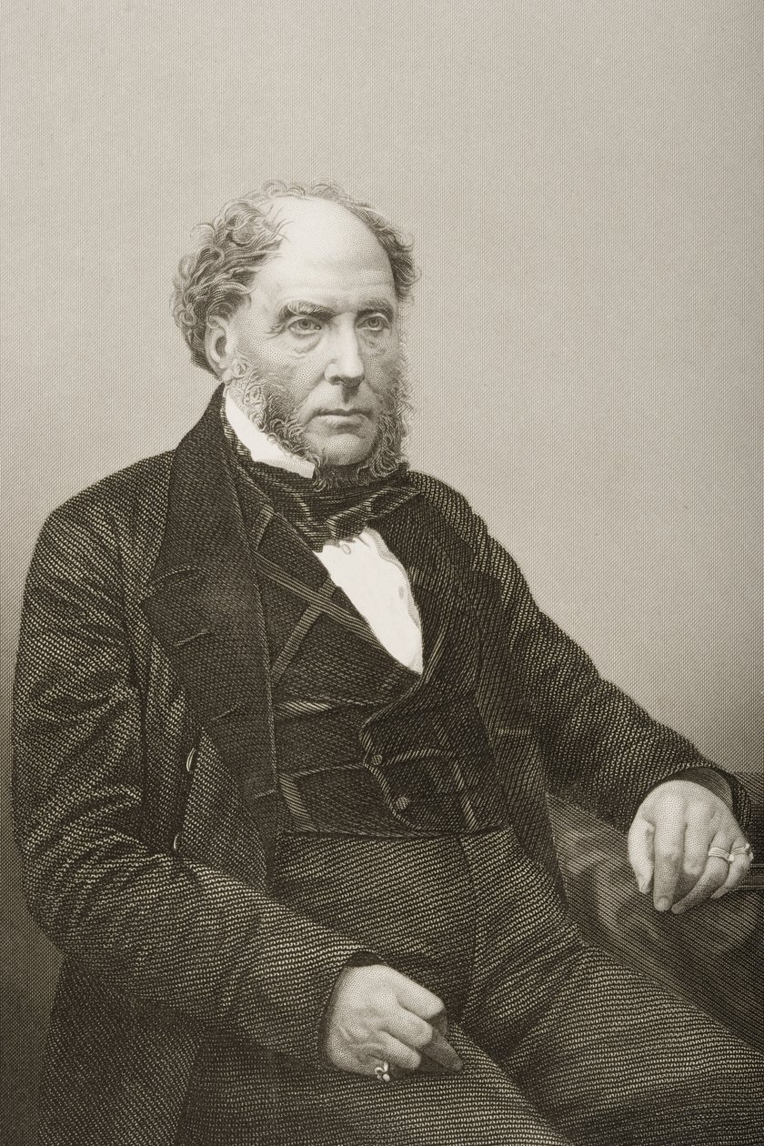 Sir Archibald Alison (1792-1867) wyryty przez D.J. Pounda na podstawie fotografii, z "The Drawing-Room of Eminent Personages, Volume 2", wydanej w Londynie w 1860 r. autorstwa John Jabez Edwin Paisley Mayall