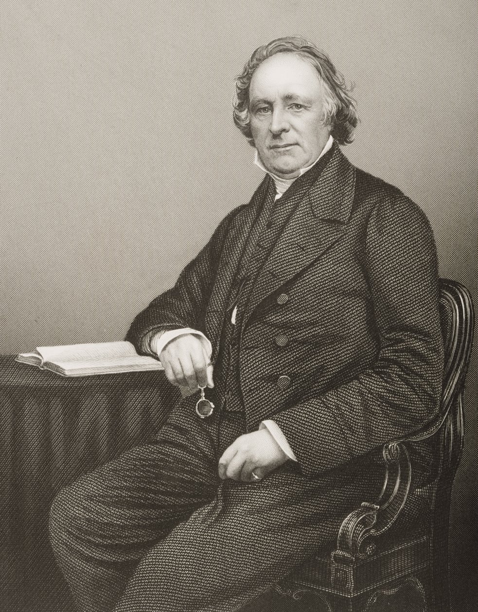 Thomas Binney (1798-1874) grawerowane przez D.J. Pound z fotografii, z „The Drawing-Room of Eminent Personages, Volume 2”, wydanej w Londynie, 1860 autorstwa John Jabez Edwin Paisley Mayall