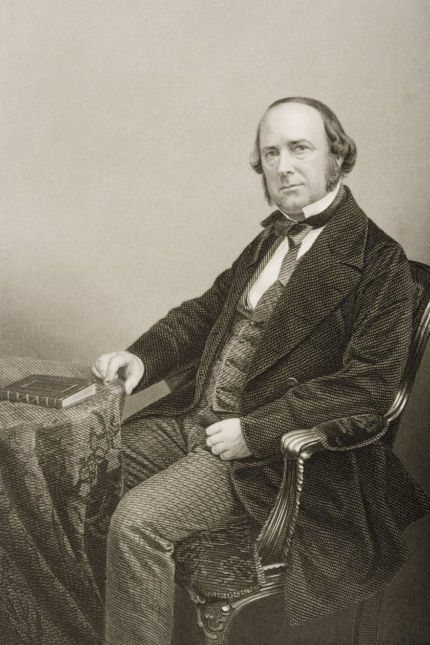 Thomas Wright (1810-77) grawerowane przez D.J. Pound z fotografii, z „The Drawing-Room of Eminent Personages, Volume 2”, wydanej w Londynie, 1860 autorstwa John Jabez Edwin Paisley Mayall