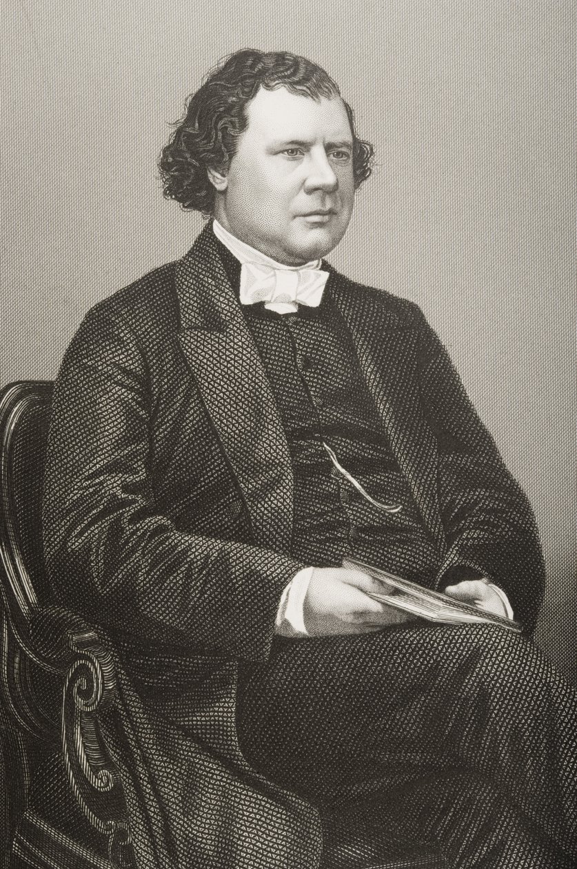 William Morley Punshon (1824-81) grawerowany przez D.J. Pound z fotografii, z „The Drawing-Room of Eminent Personages, Volume 2”, wydanej w Londynie, 1860 autorstwa John Jabez Edwin Paisley Mayall