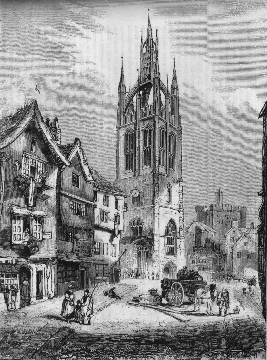 Kościół św. Mikołaja, Newcastle-upon-Tyne, 1845 autorstwa John Jackson