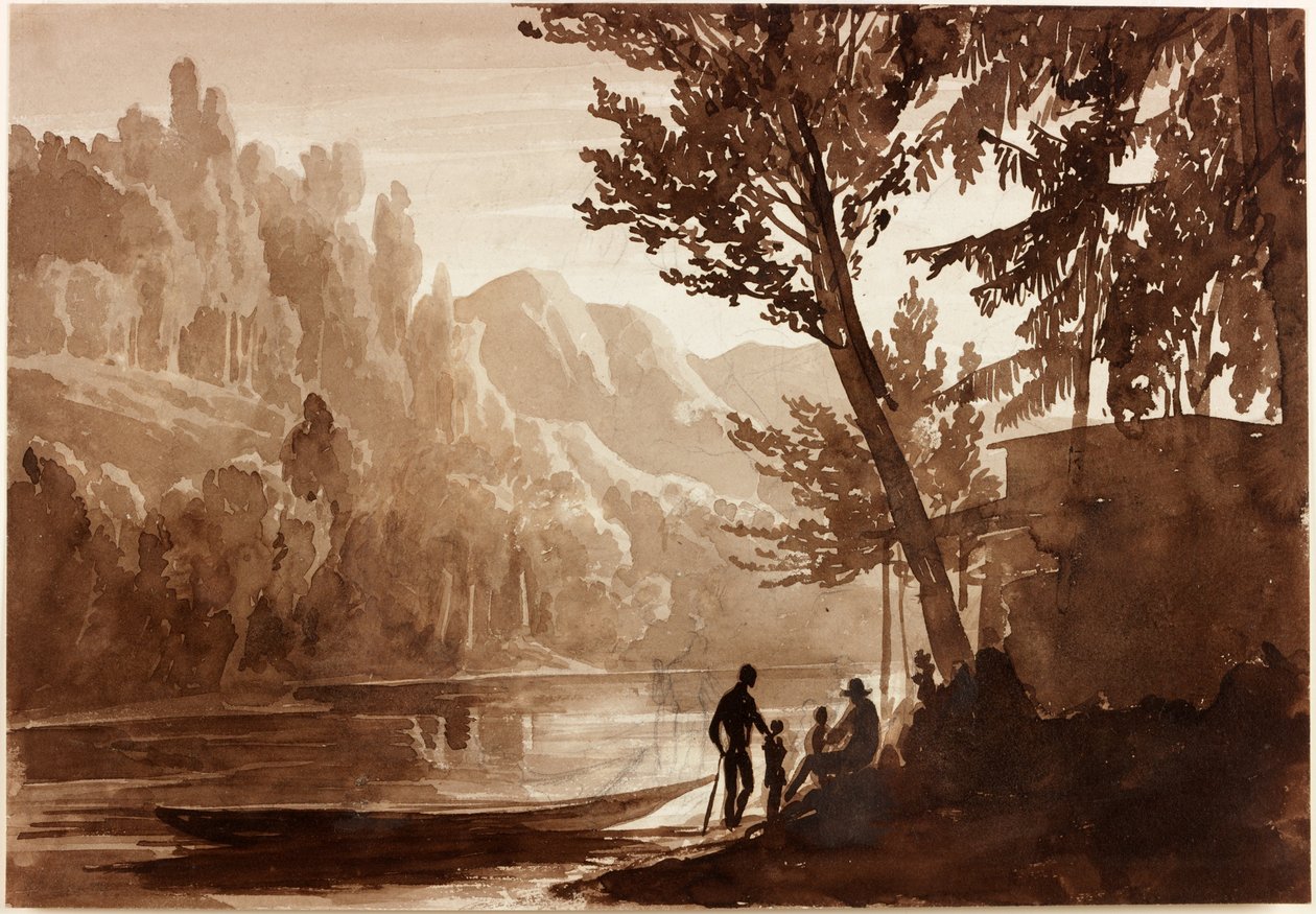 Ilustracja do "Gertrudy z Wyoming" (tusz na papierze) autorstwa John James Chalon
