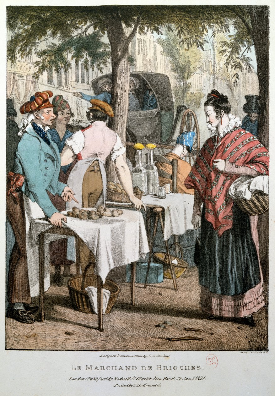 Sprzedawca Brioche, 1821 autorstwa John James Chalon