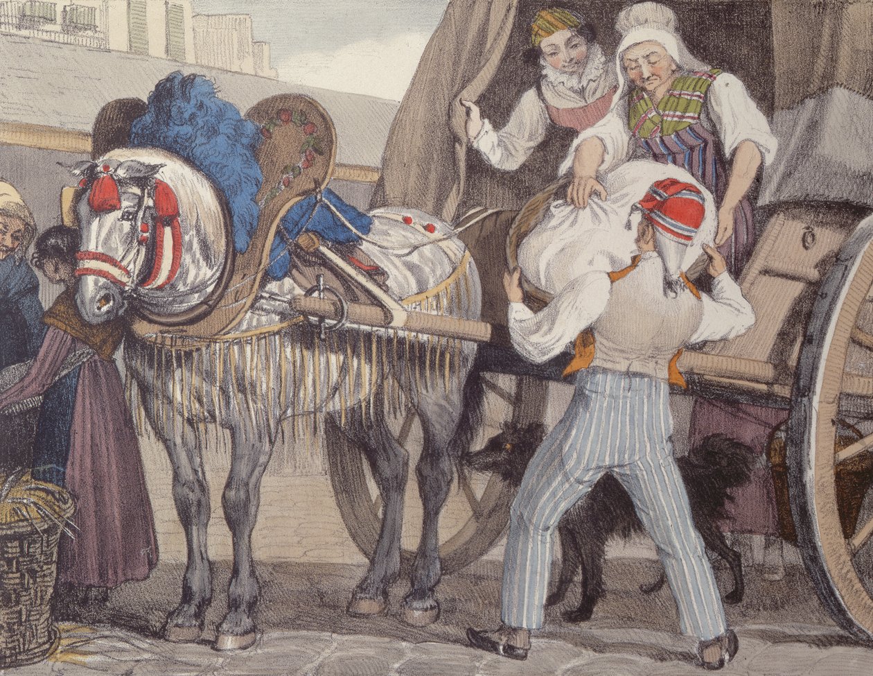 Wózek na pranie, 1822 autorstwa John James Chalon