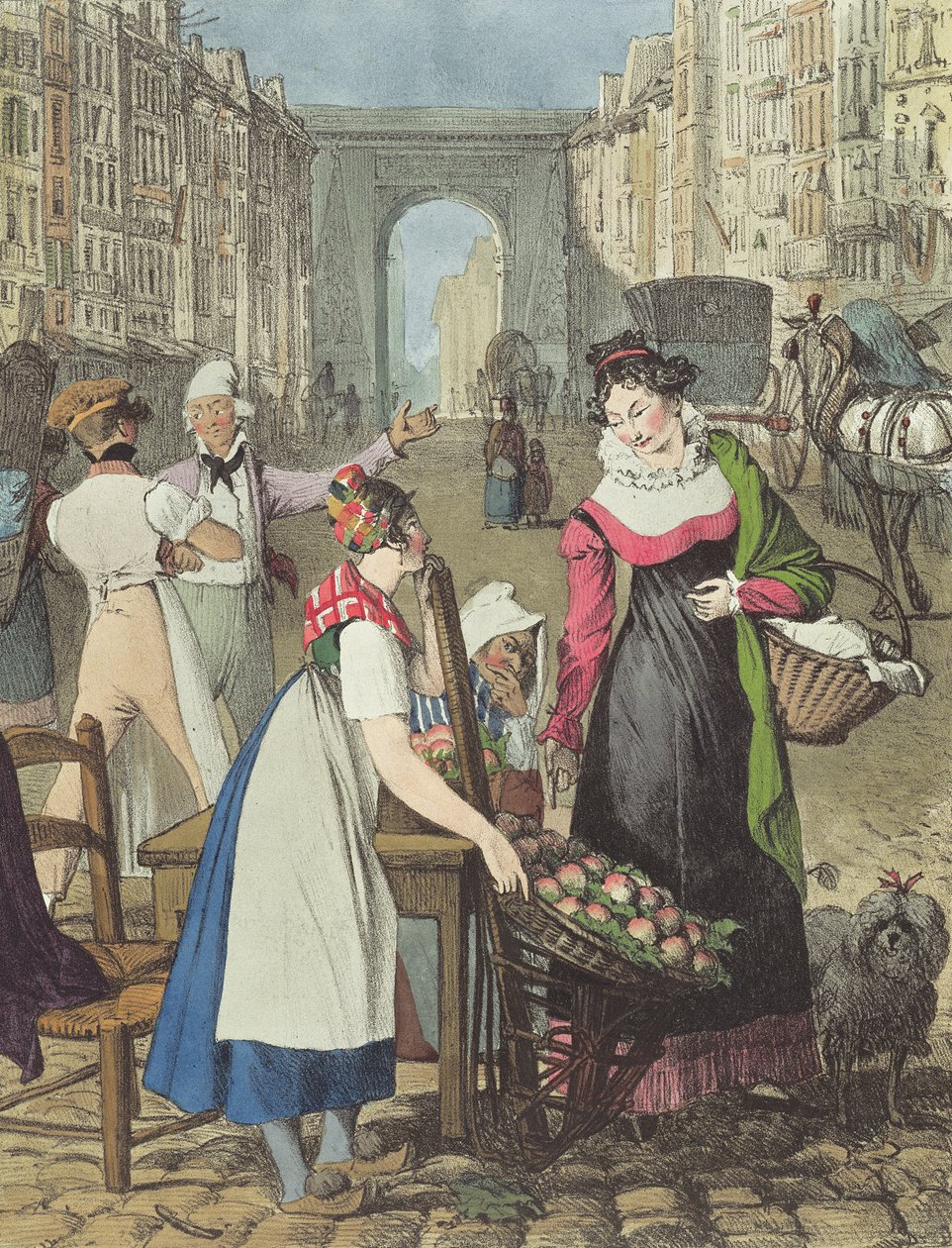 Mały sprzedawca owoców, 1822 autorstwa John James Chalon