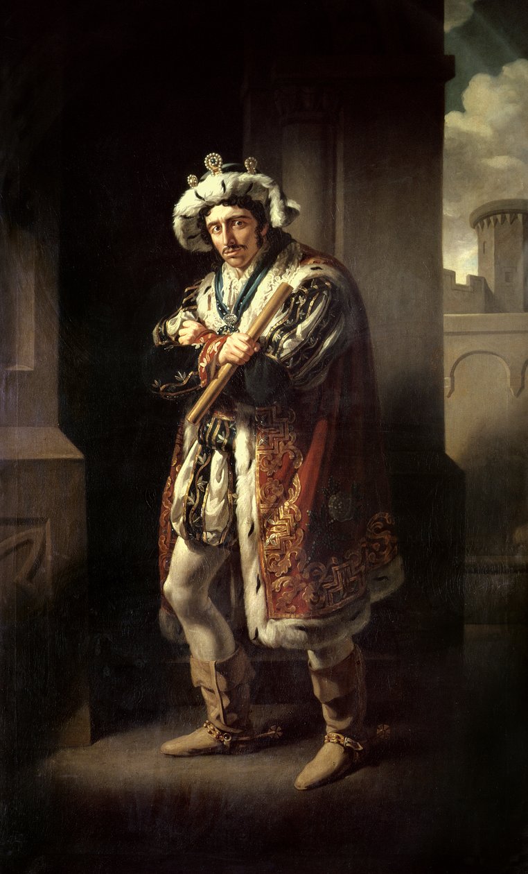 Edmund Kean (1787-1833) jako Ryszard III autorstwa John James Halls