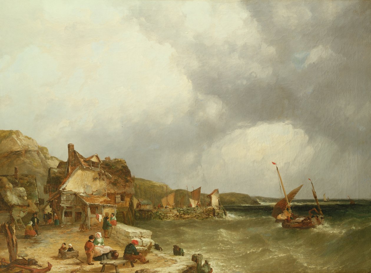 Wybrzeże w Etaples, 1853 autorstwa John James Wilson