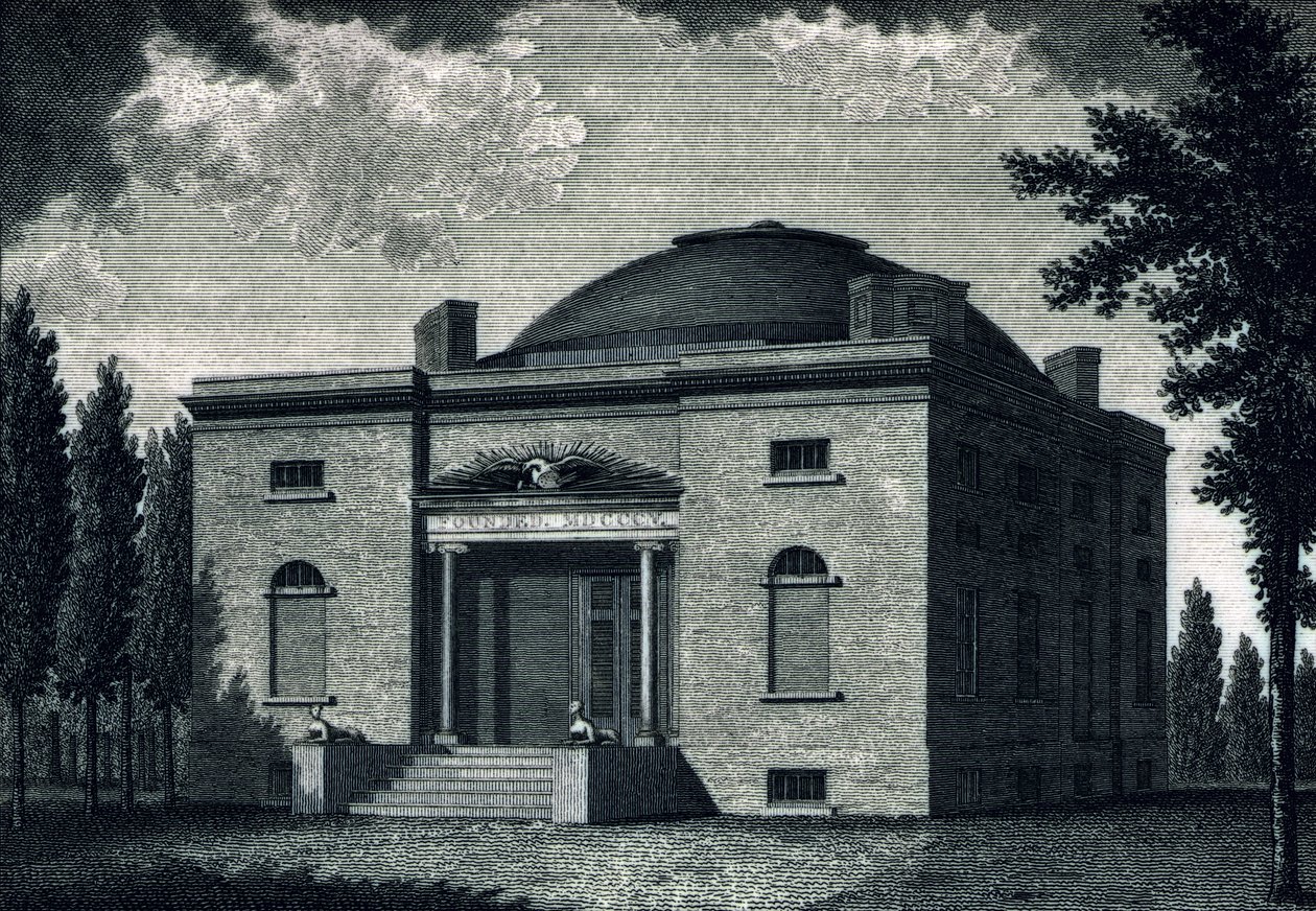 Pennsylvania Academy of Fine Arts, ryty przez Benjamina Tannera (1775-1848), c.1820 autorstwa John James after Barralet
