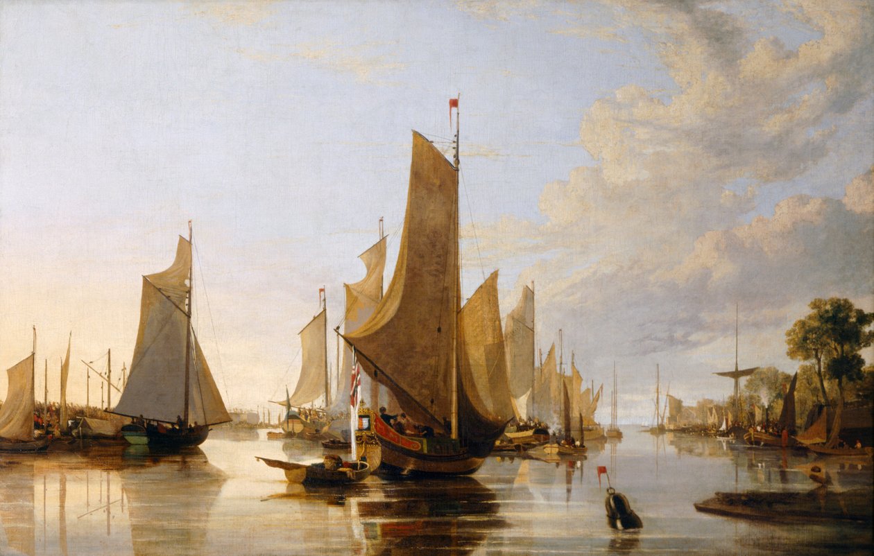 The Yarmouth Water Frolic, ok. 1821 r. (olej na płótnie) autorstwa John & John Berney (1794 1842) Crome