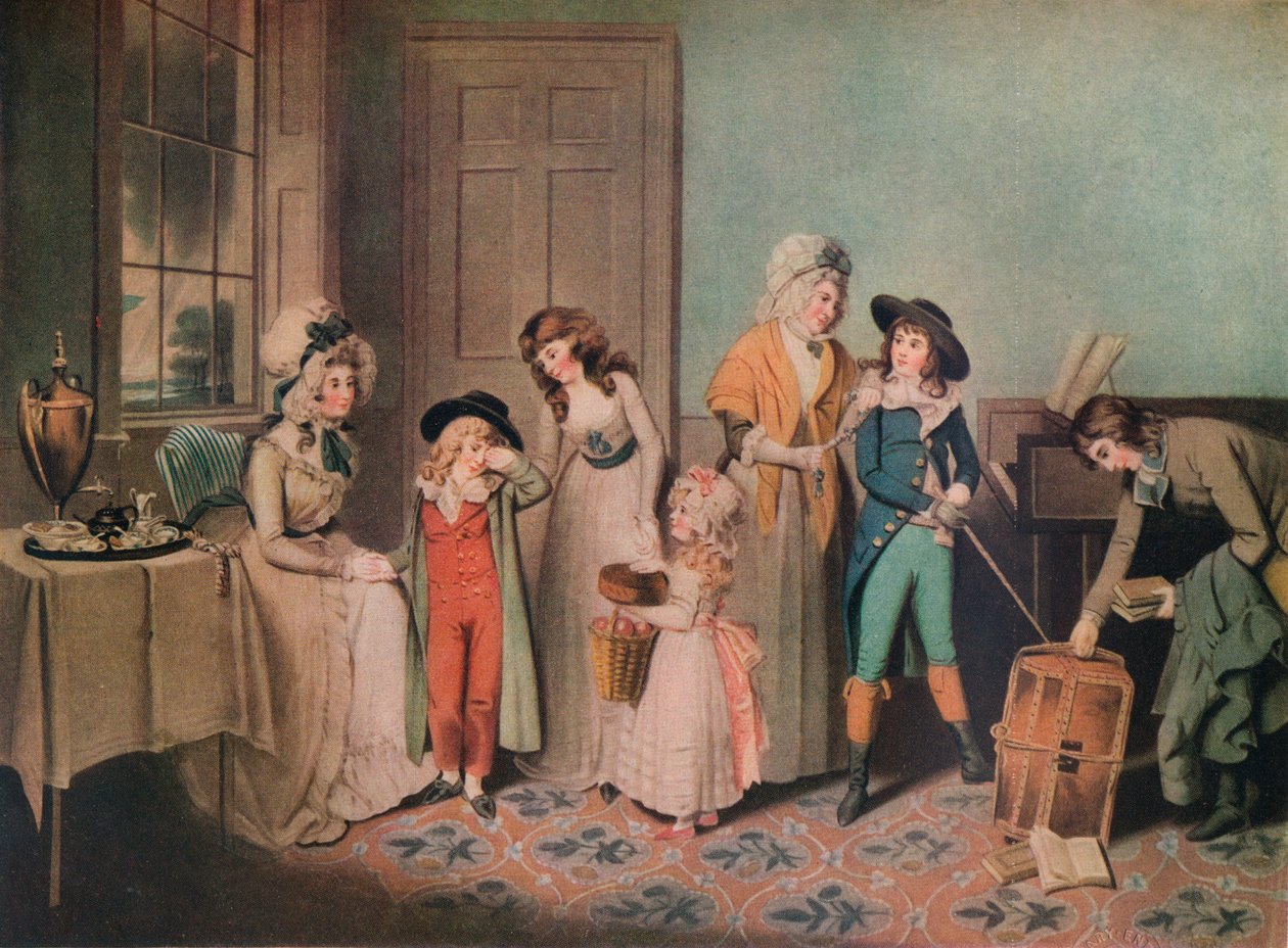 Czarny Poniedziałek lub Wyjazd do Szkoły, 1790, 1919 autorstwa John Jones