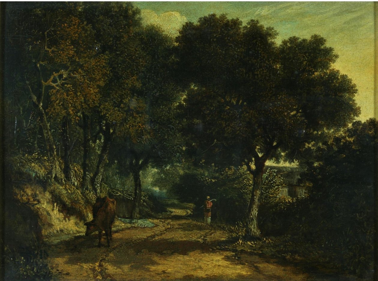 Zacieniona wiejska droga autorstwa John Joseph Cotman