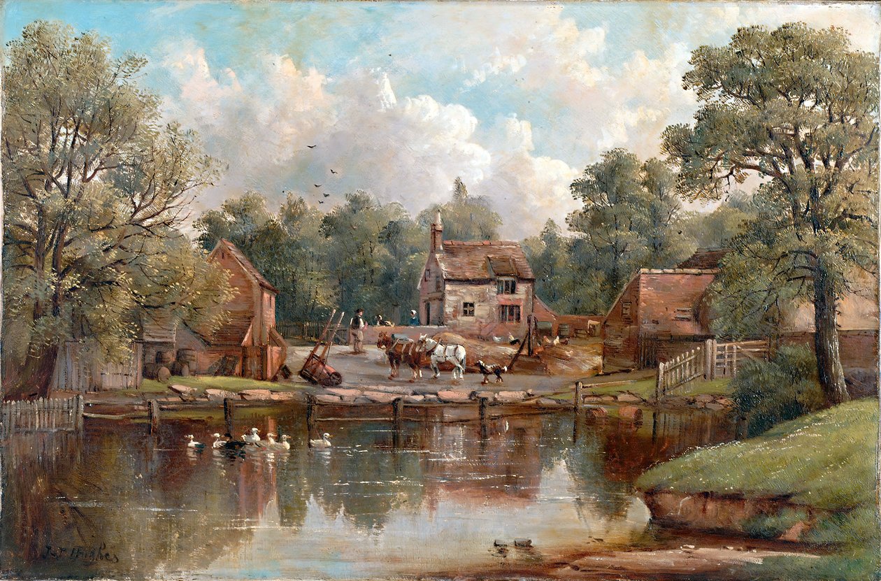 Farma w Wood Lane, Handsworth, 1850-1908. autorstwa John Joseph Hughes