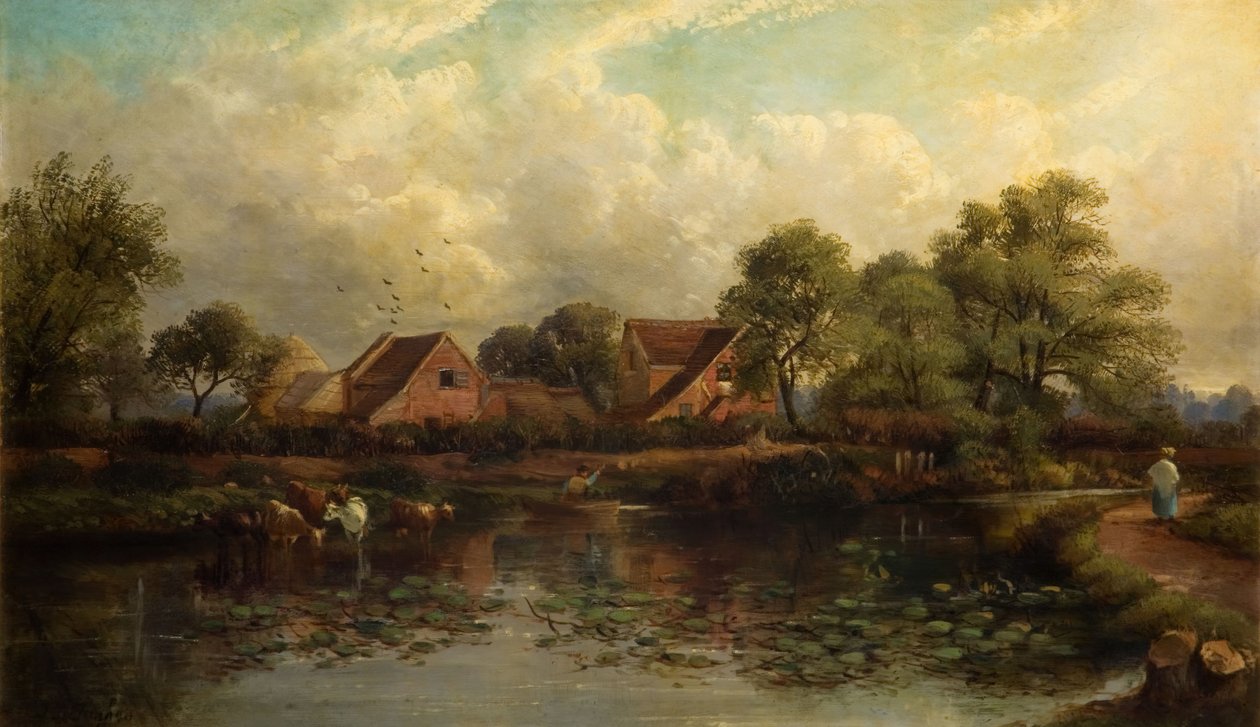 Farma w Wood Lane, Handsworth, 1850-1908. autorstwa John Joseph Hughes