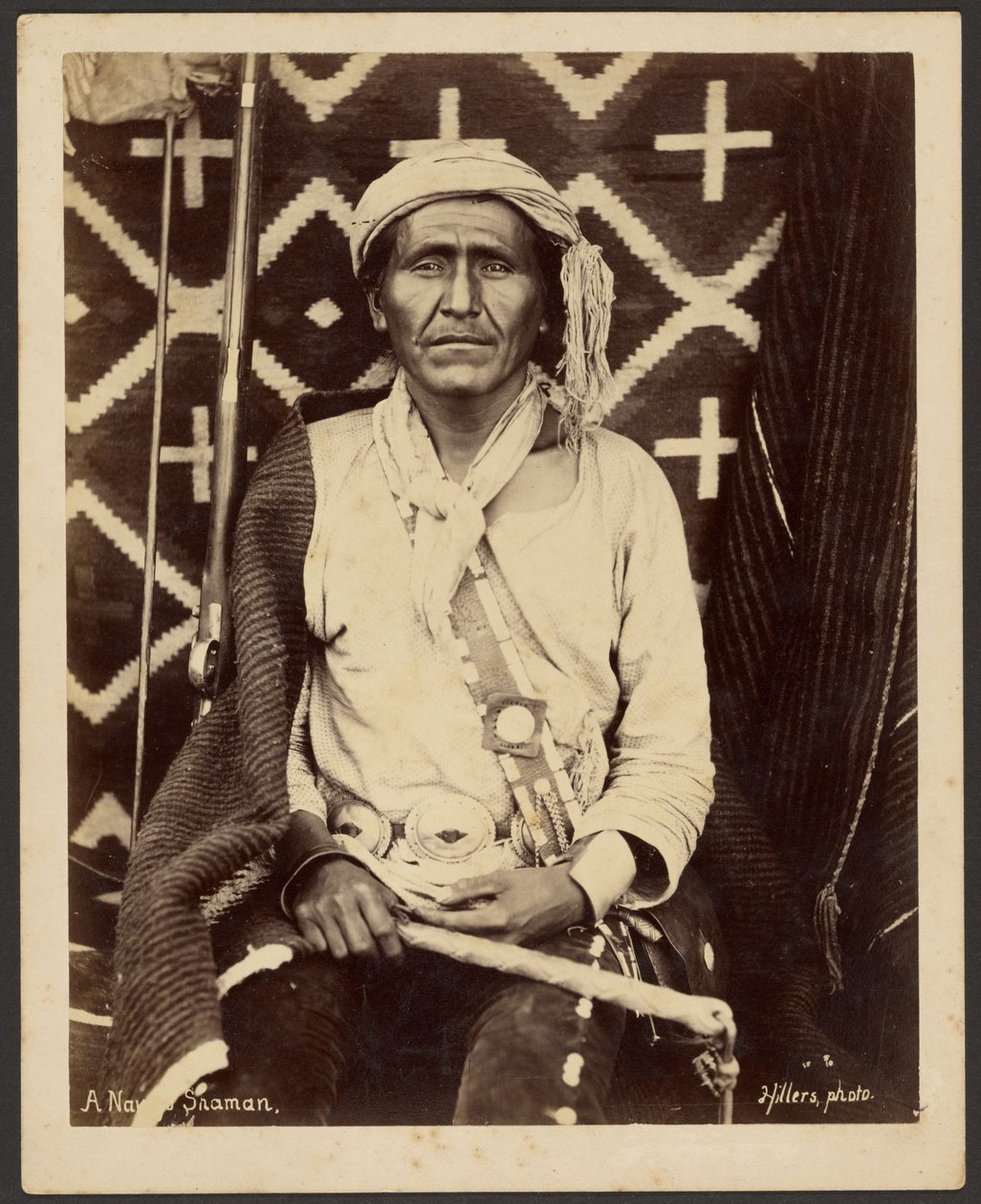 Szaman Navajo autorstwa John K. Hillers