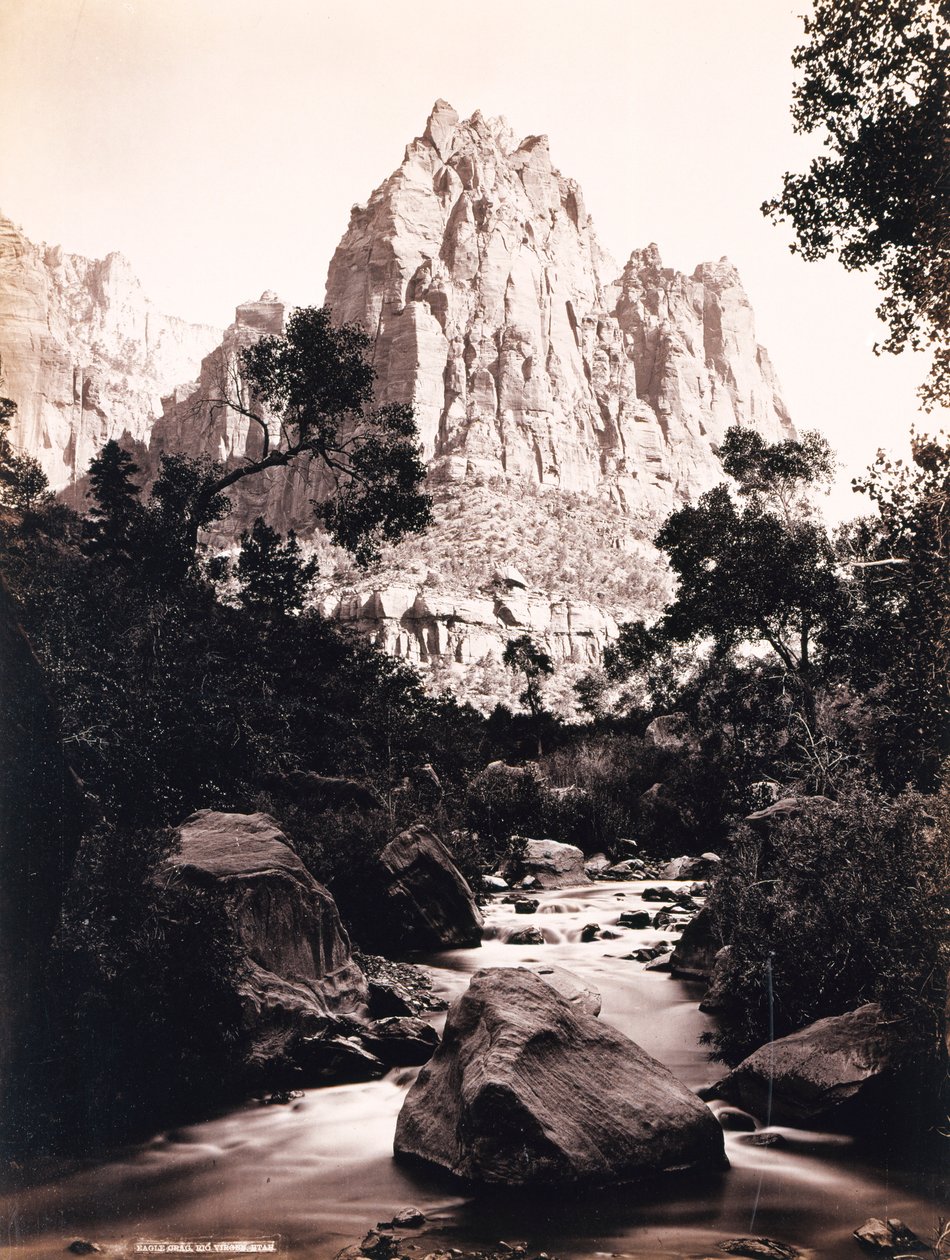 Eagle Crag, Rio Virjen, Utah autorstwa John K. Hillers
