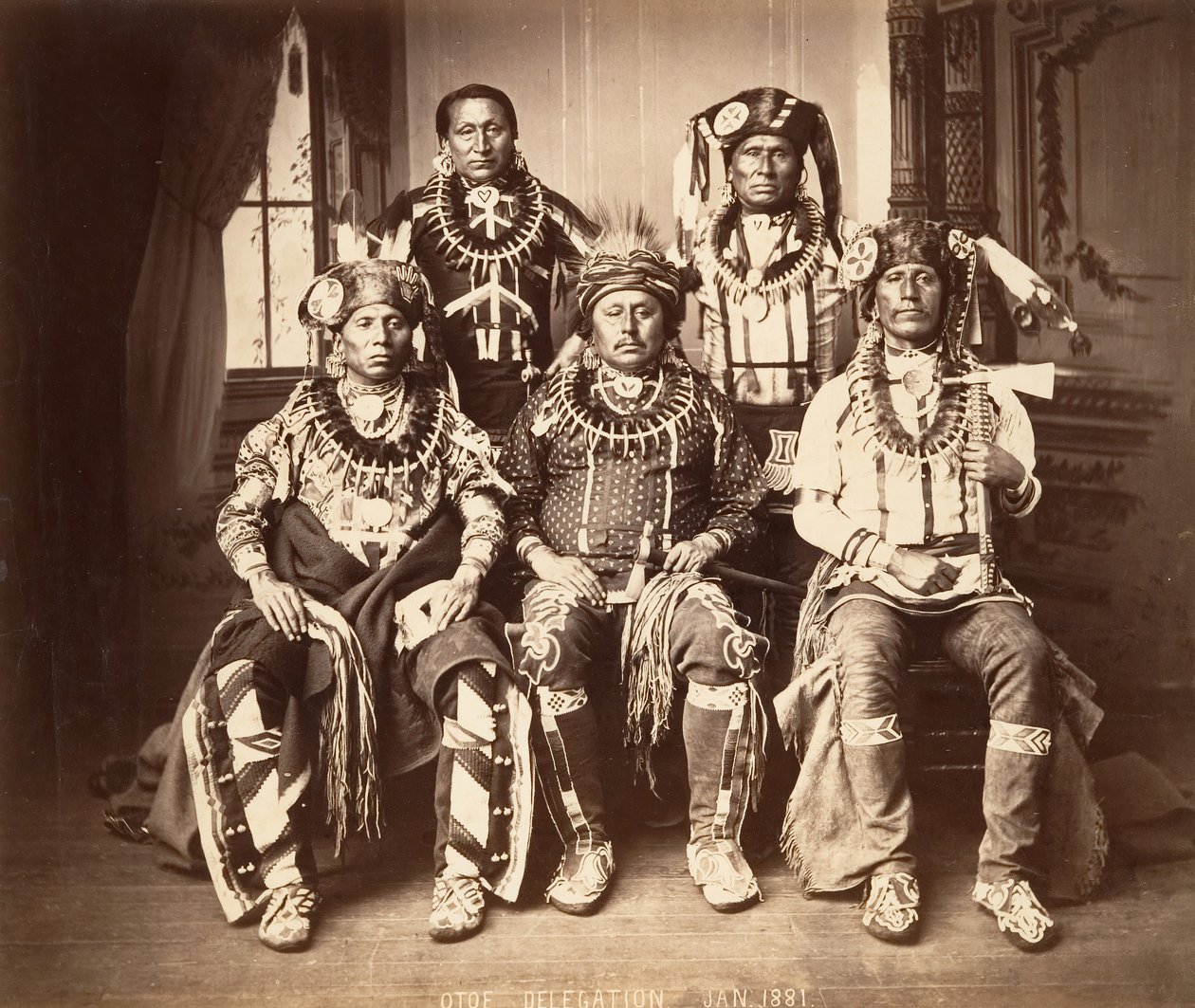 Delegaci Otoe-Missouri, 1881. autorstwa John K. Hillers.