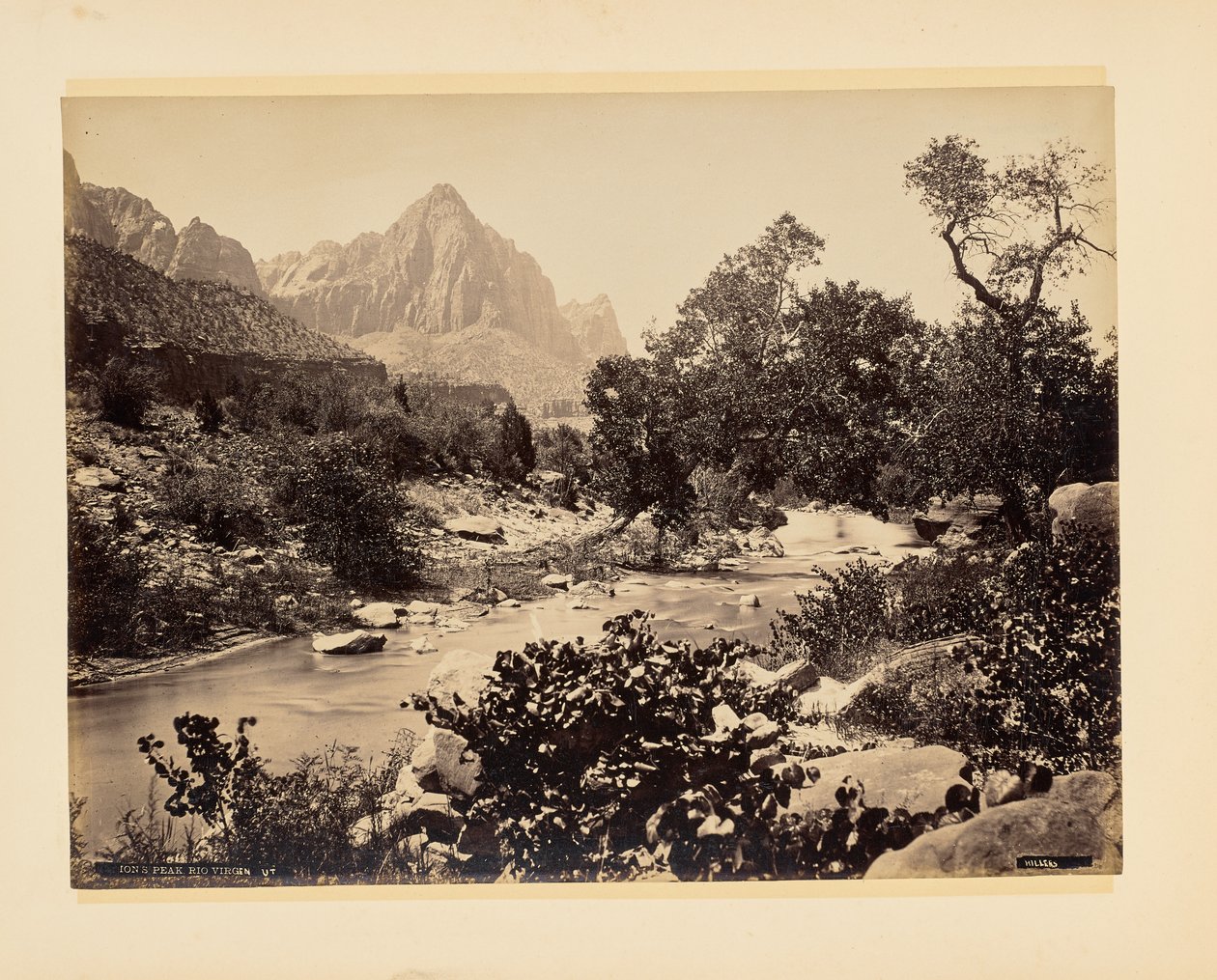 Szczyt Zion, Rio Virgen, Utah autorstwa John K. Hillers