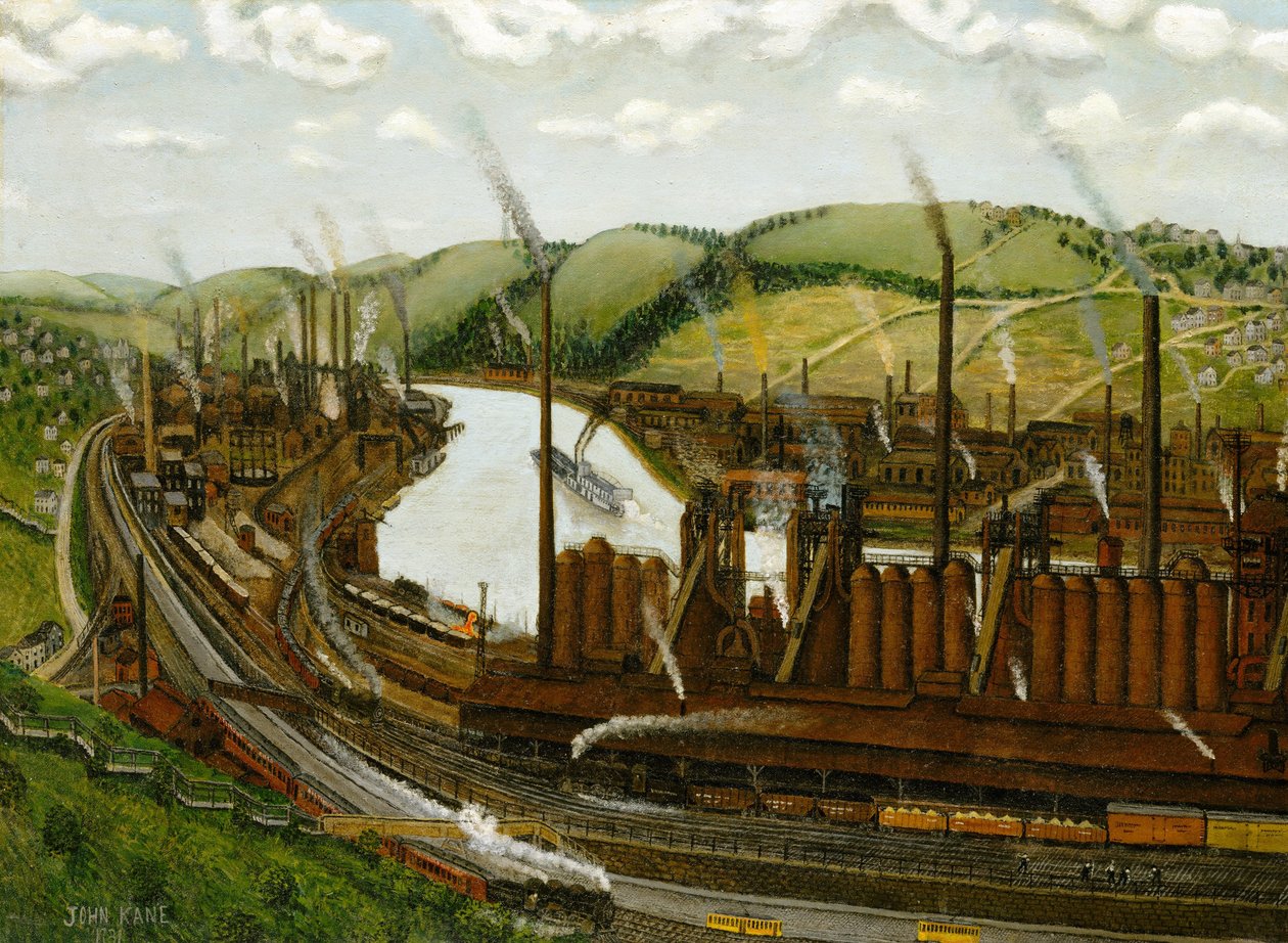 Dolina rzeki Monongahela, Pensylwania, 1931 autorstwa John Kane