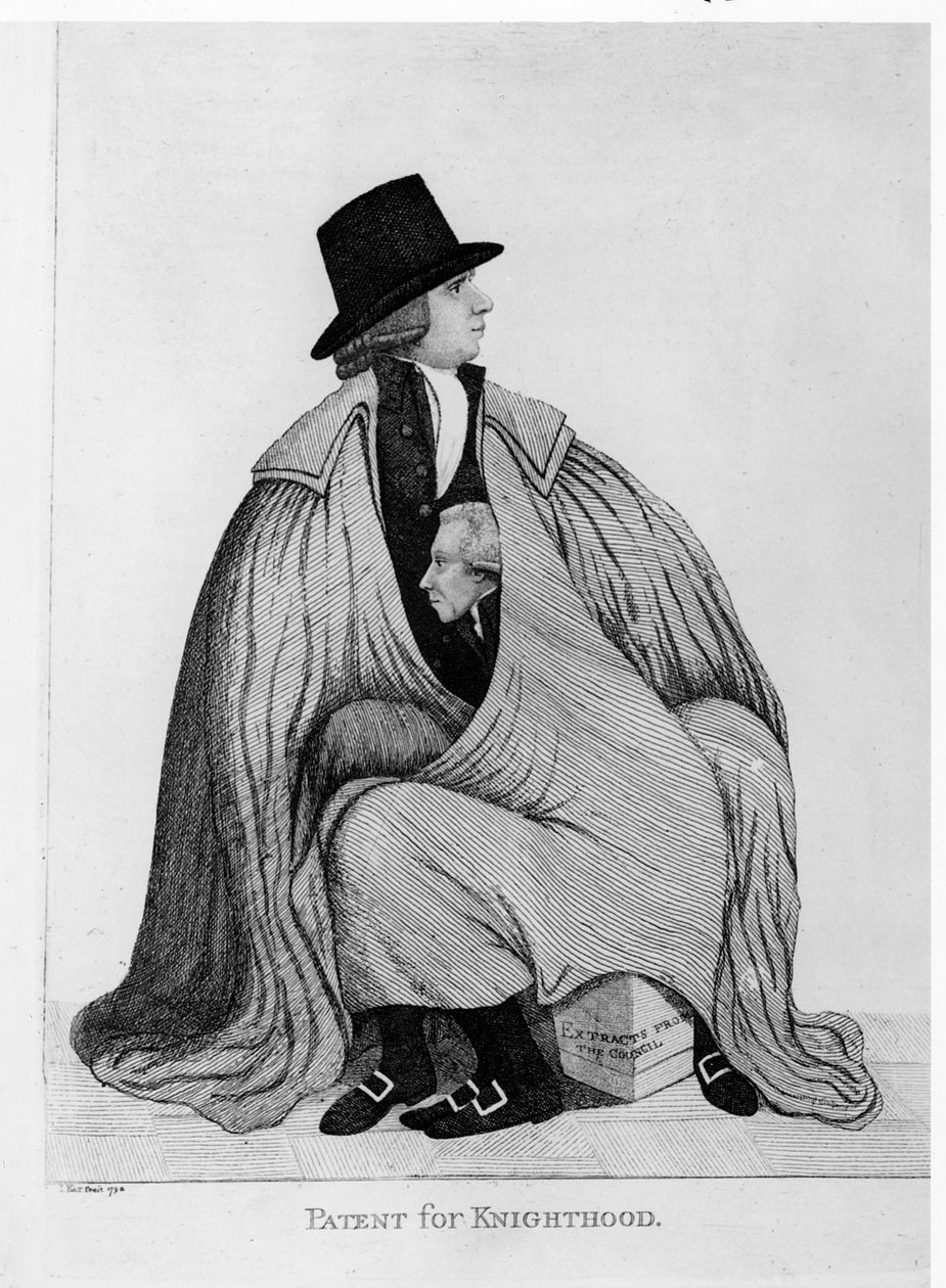 Patent na rycerstwo: Henry Dundas i Sir James Stirling, 1792 autorstwa John Kay