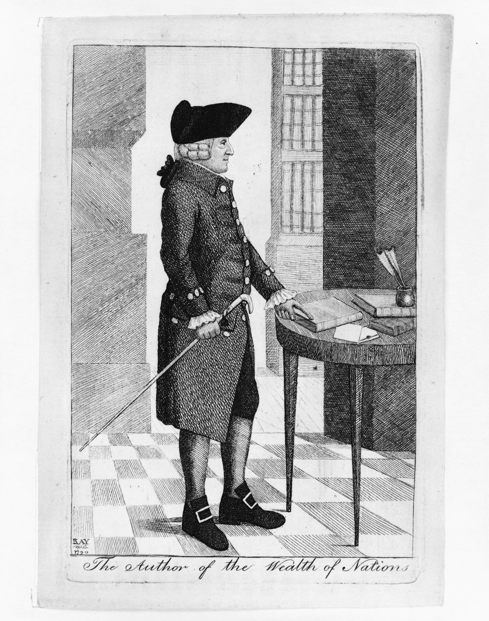 Portret Adama Smitha 1723-1790 Autor Bogactwa narodów, 1790 autorstwa John Kay
