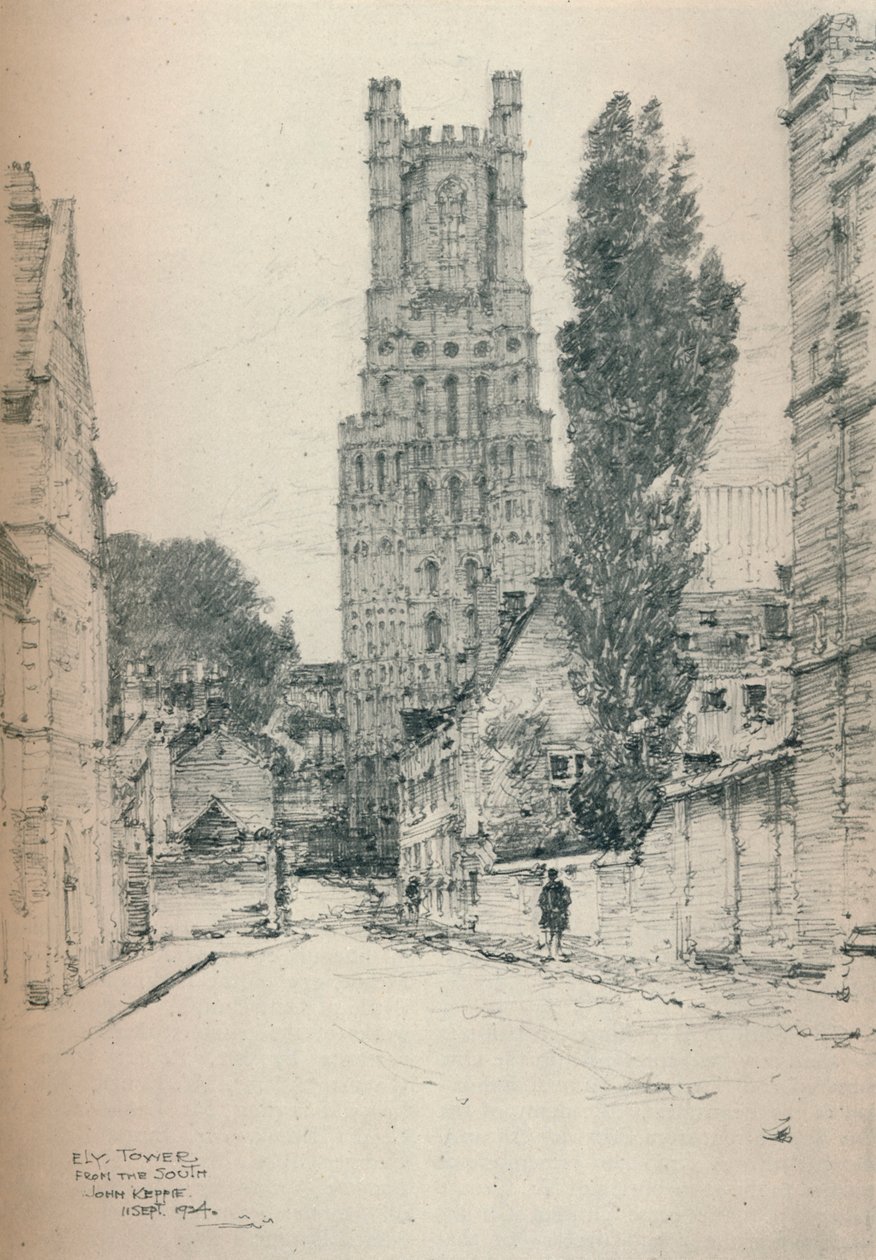 Wieża Ely, od południa, 1924 autorstwa John Keppie