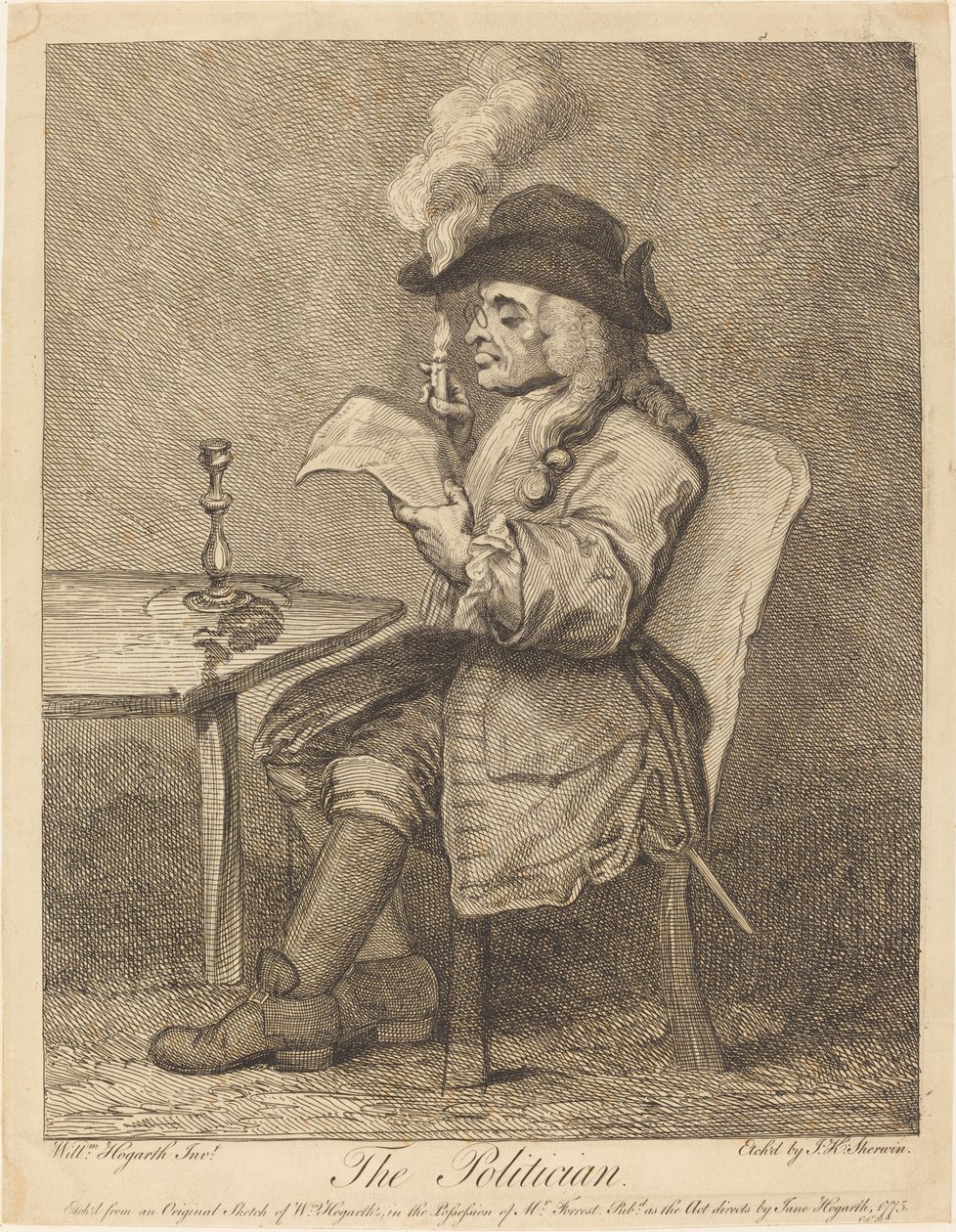 Polityk autorstwa John Keyse Sherwin after William Hogarth