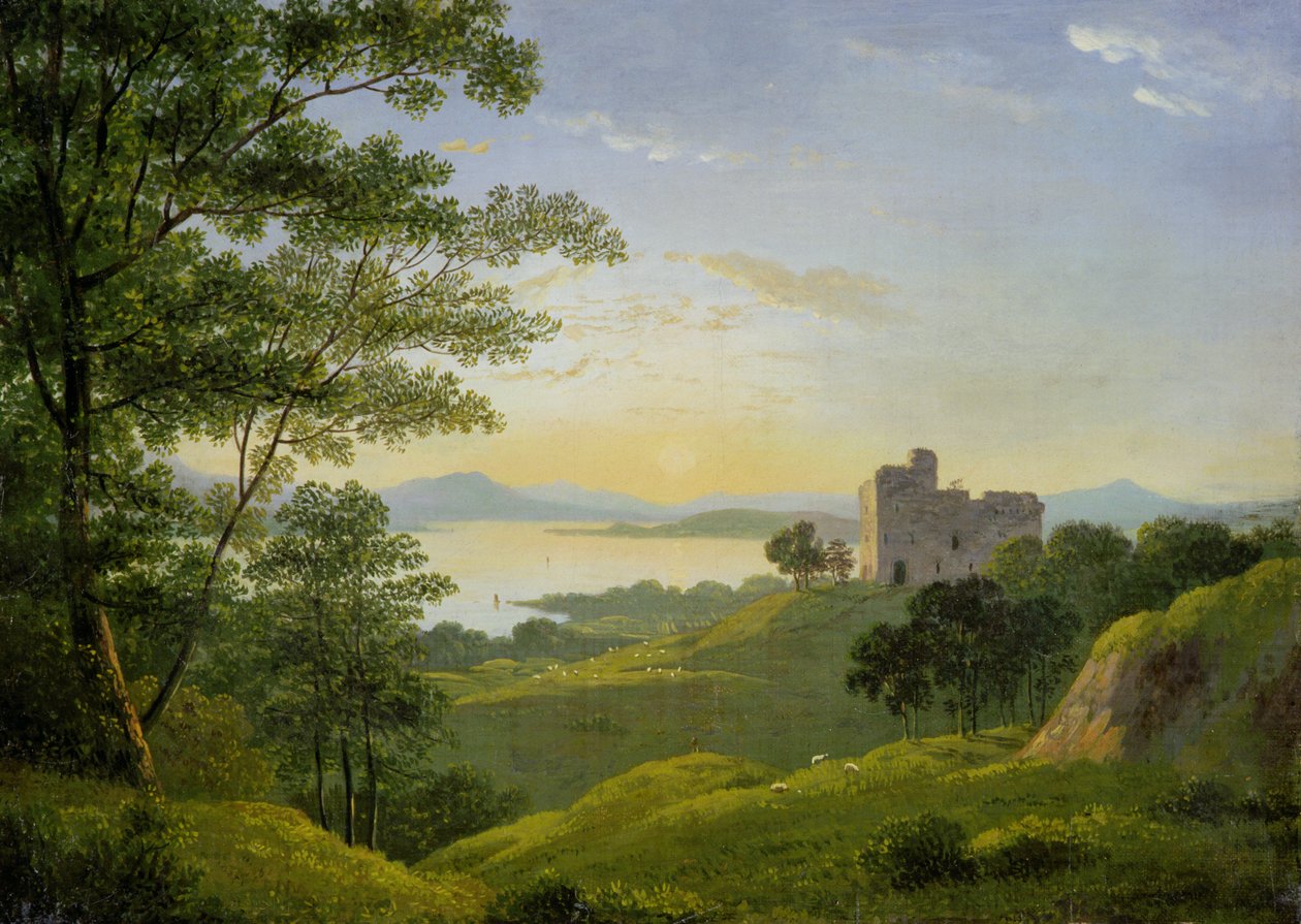 Zachód słońca na Wyżynach Zachodnich, ok. 1820 autorstwa John Knox