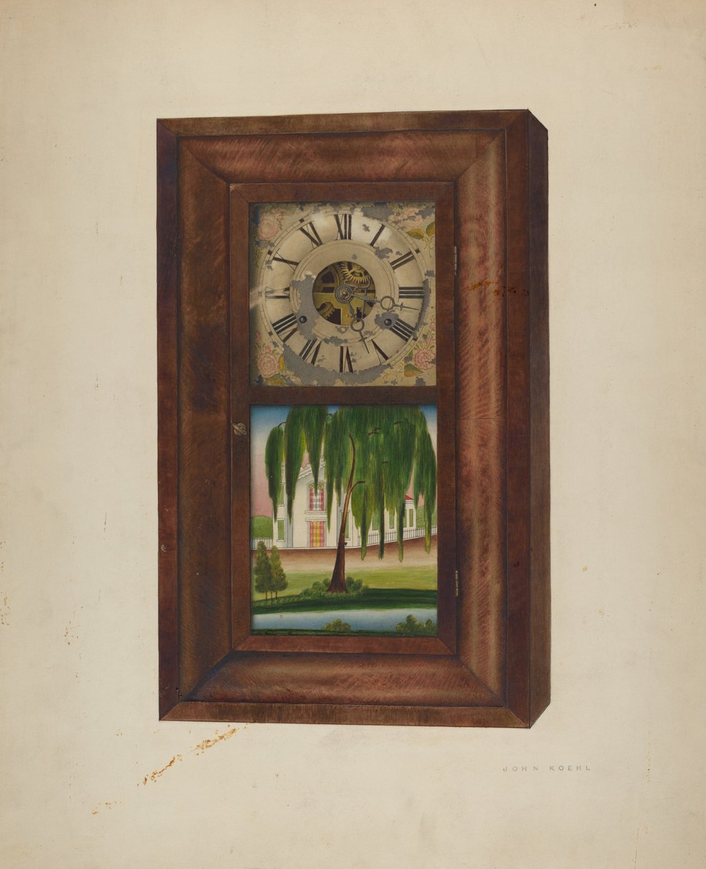 Malowany zegar, 1940. autorstwa John Koehl
