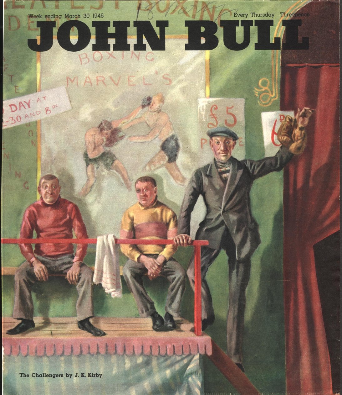 Okładka „John Bull”, marzec 1946 (litografia kolorowa) autorstwa John Kynnersley Kirby