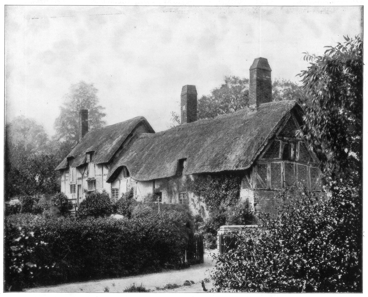 Domek Anne Hathaways, Stratford-On-Avon, Anglia, koniec XIX wieku. autorstwa John L. Stoddard